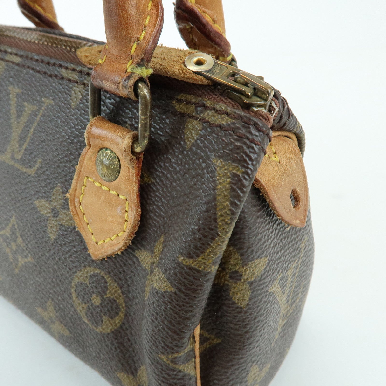 Louis Vuitton Monogram Mini Speedy Hand Shoulder Bag Brown M41534