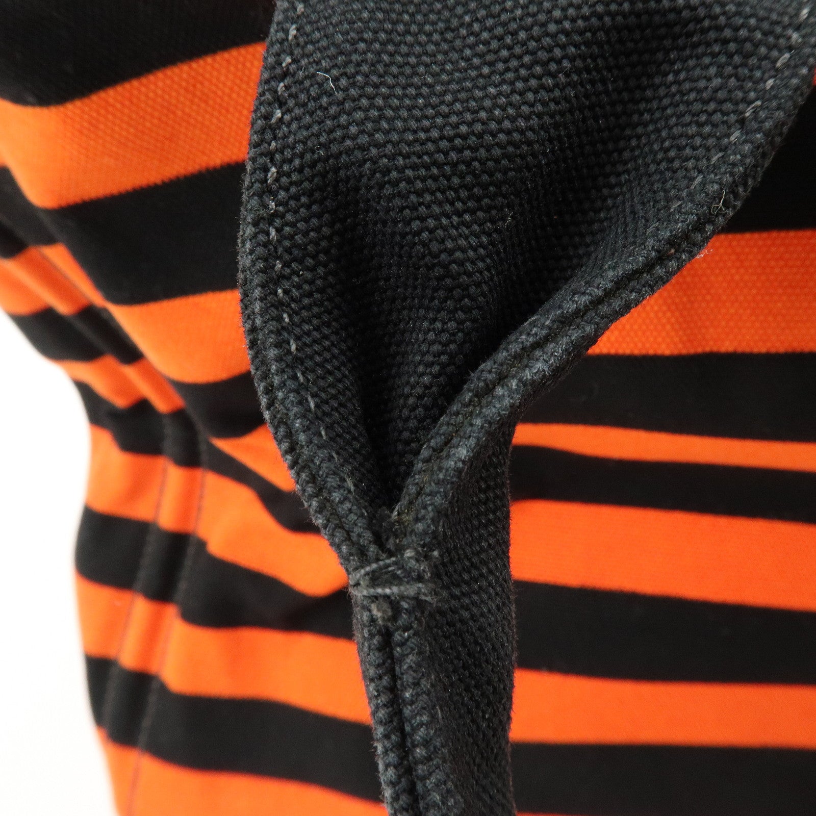 PRADA Triangle Logo Canapa Large Canvas Tote Bag Orange B1872B