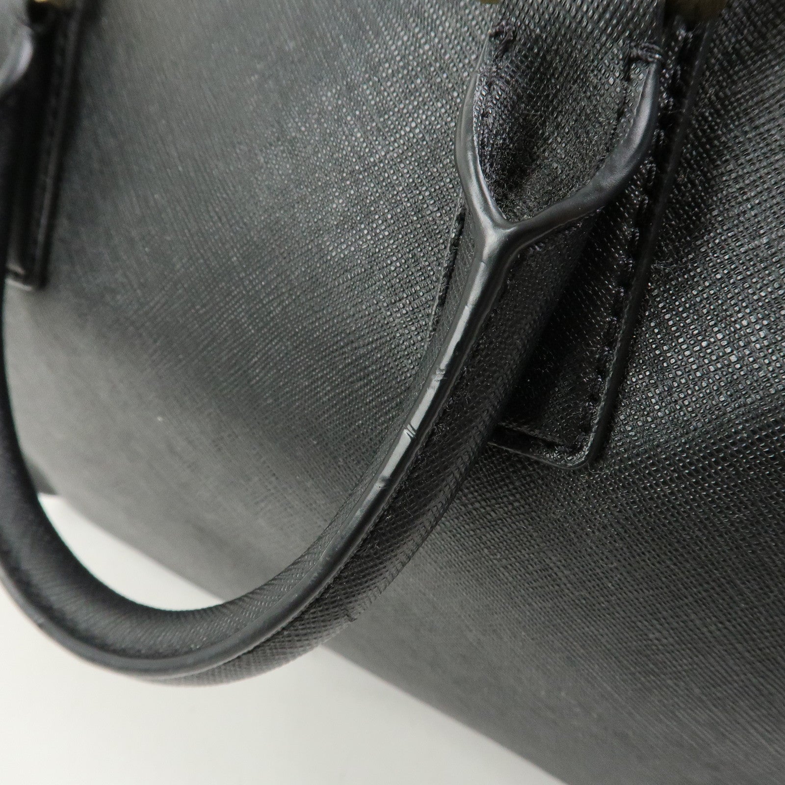 TORY BURCH Logo Leather 2Way Bag Hand Bag Shoulder Bag Black
