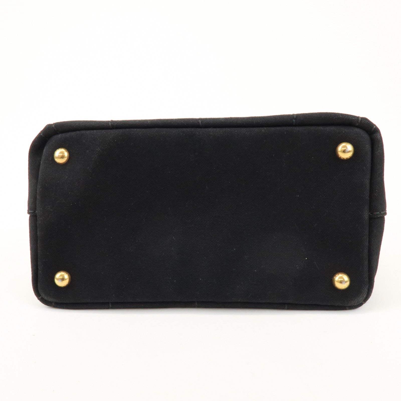 PRADA Canapa Mini Canvas 2Way Bag Hand Bag Black 1BG439