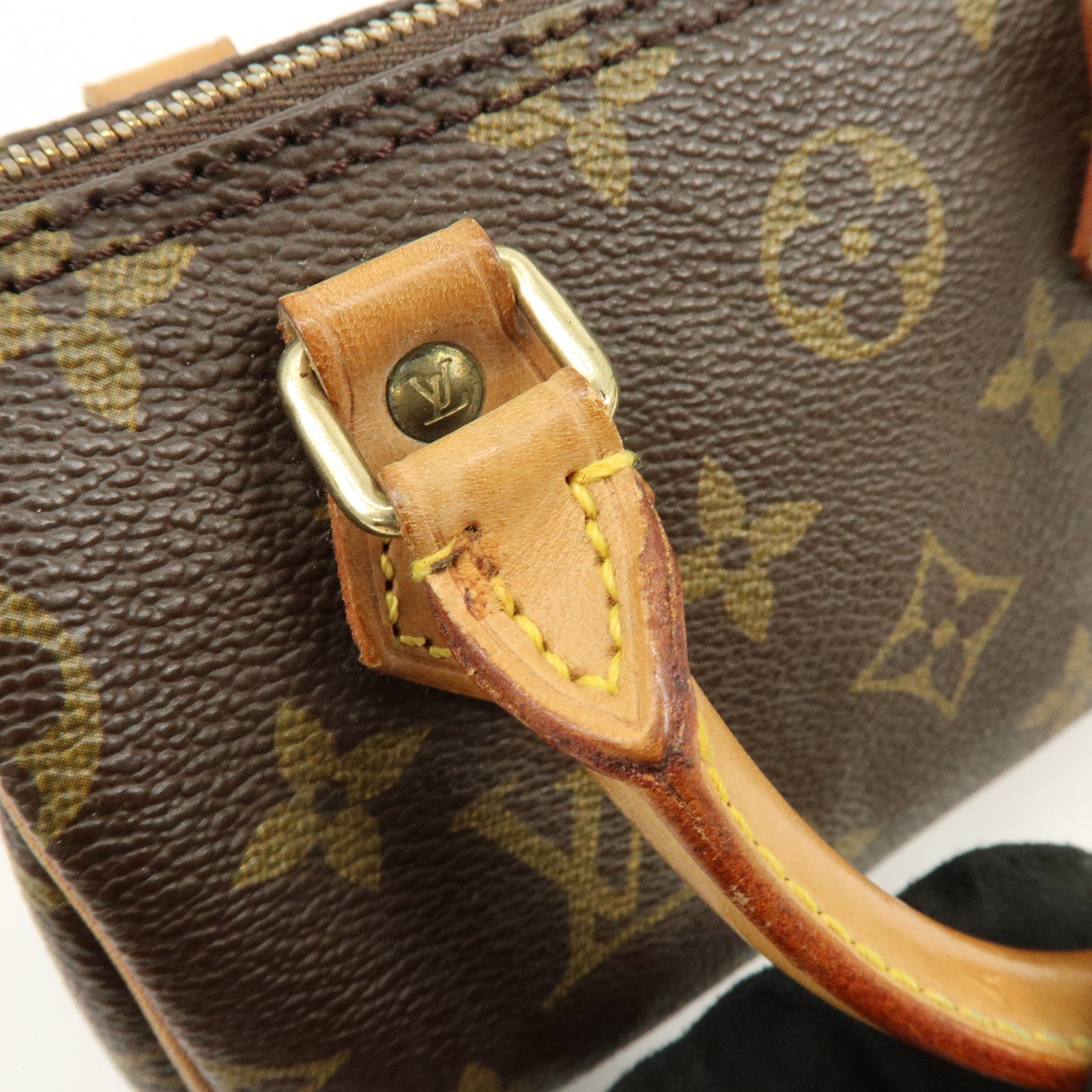 Louis Vuitton Monogram Mini Speedy Hand Bag Brown M41534