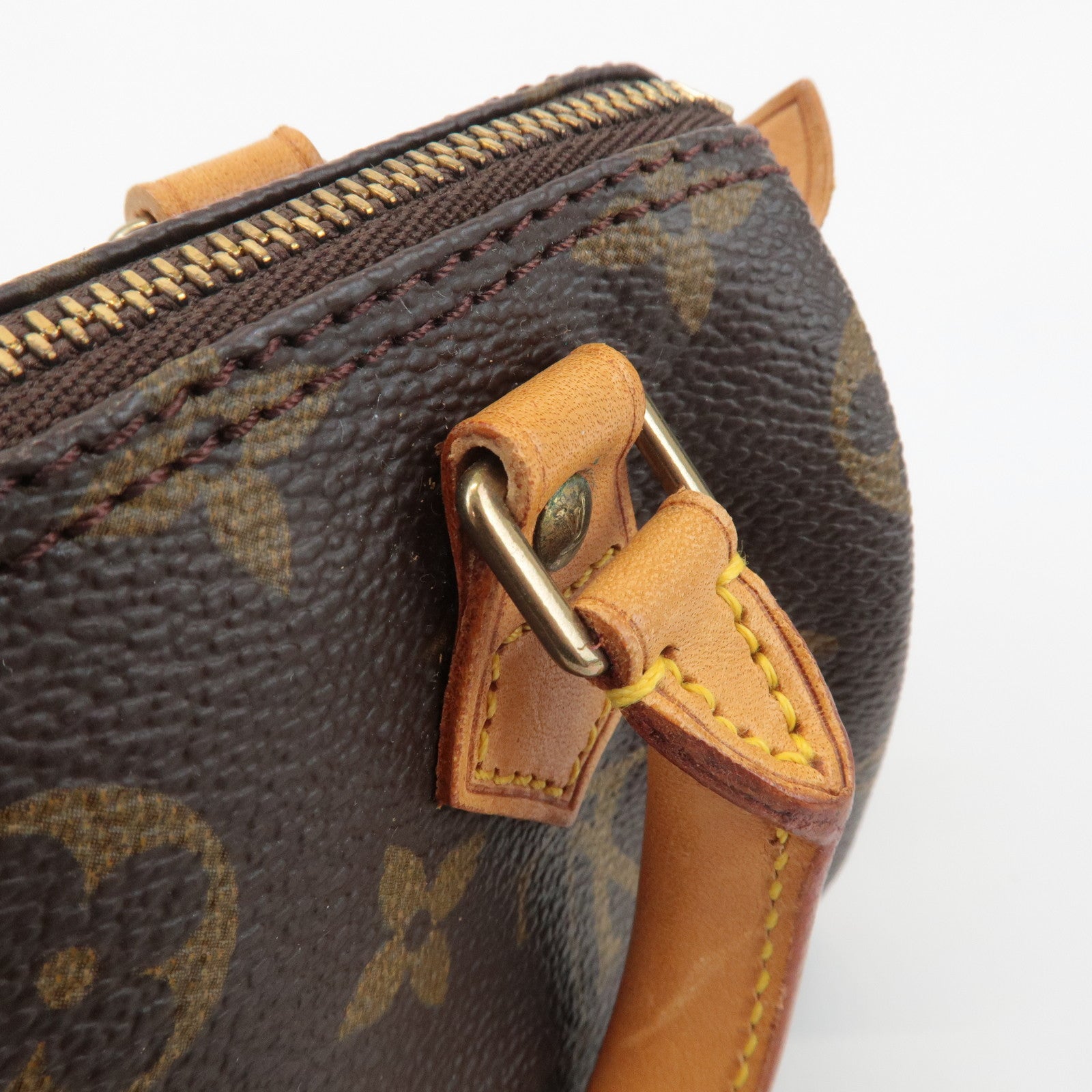 Louis Vuitton Monogram Mini Speedy Hand Bag Brown M41534