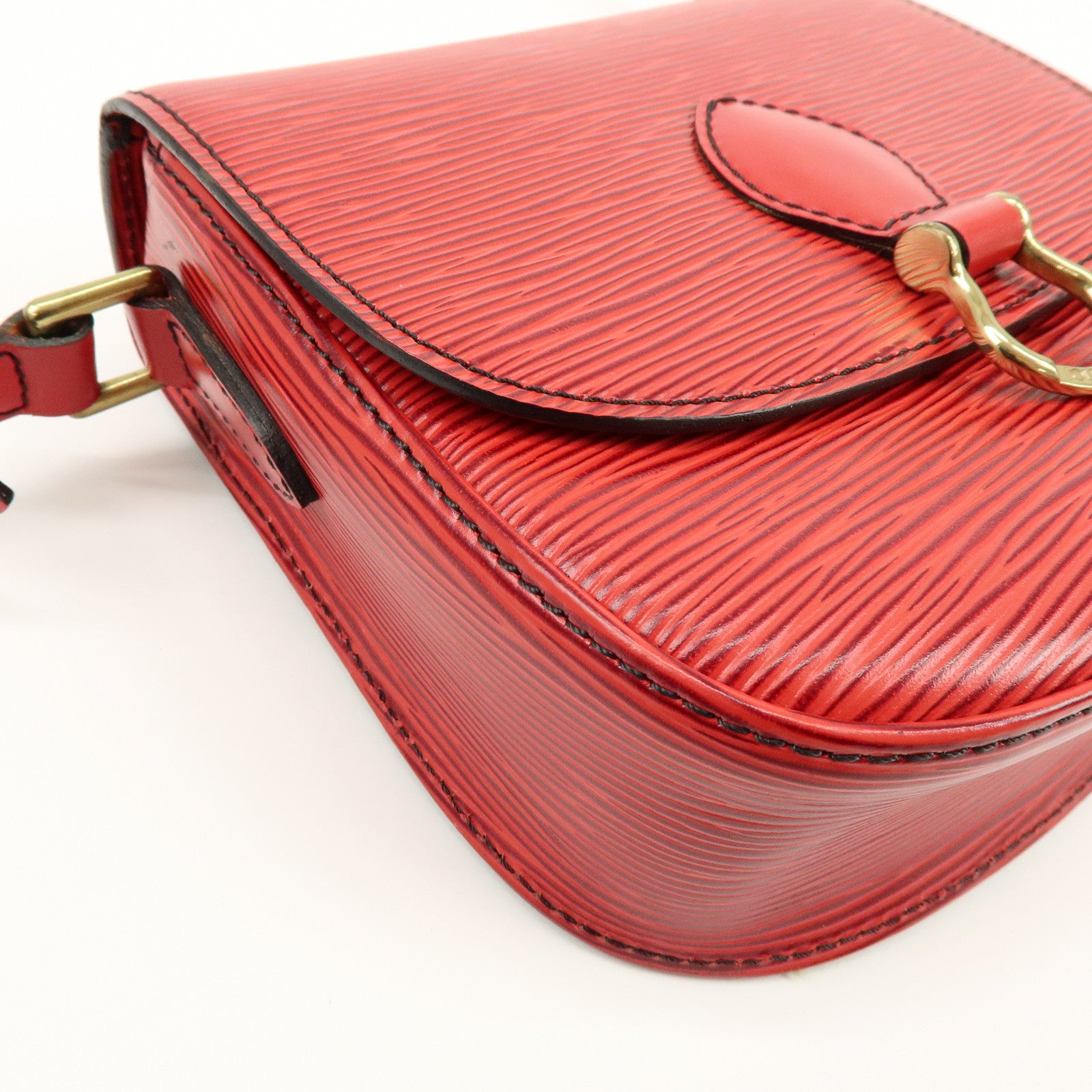 Louis Vuitton Epi Leather Mini Saint Cloud Shoulder Bag Red M52217
