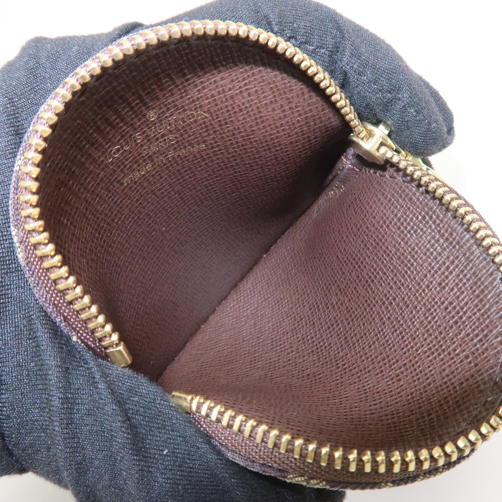 Louis Vuitton Mini Lin Porte Monnaie Round Coin Case M92453