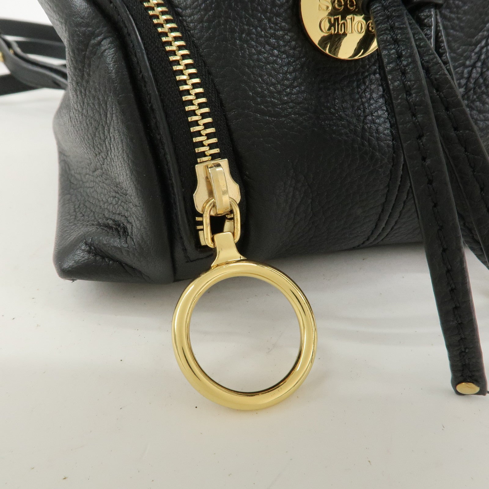 Chloe See by Chloe Olga Logo Leather 2Way Bag Backpack Hand Bag