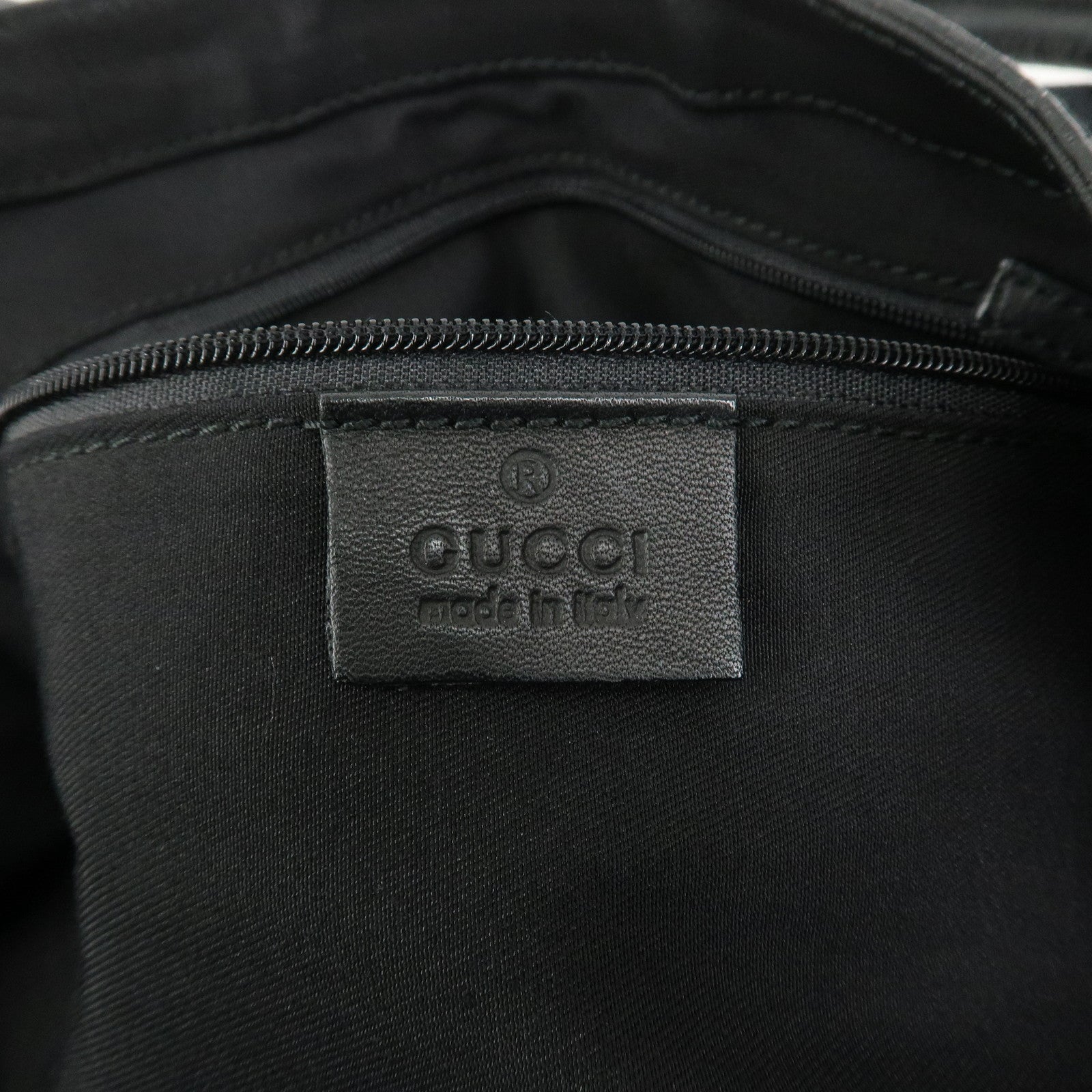 GUCCI Abbey GG Canvas Leather Shoulder Bag Hand Bag Black 189835