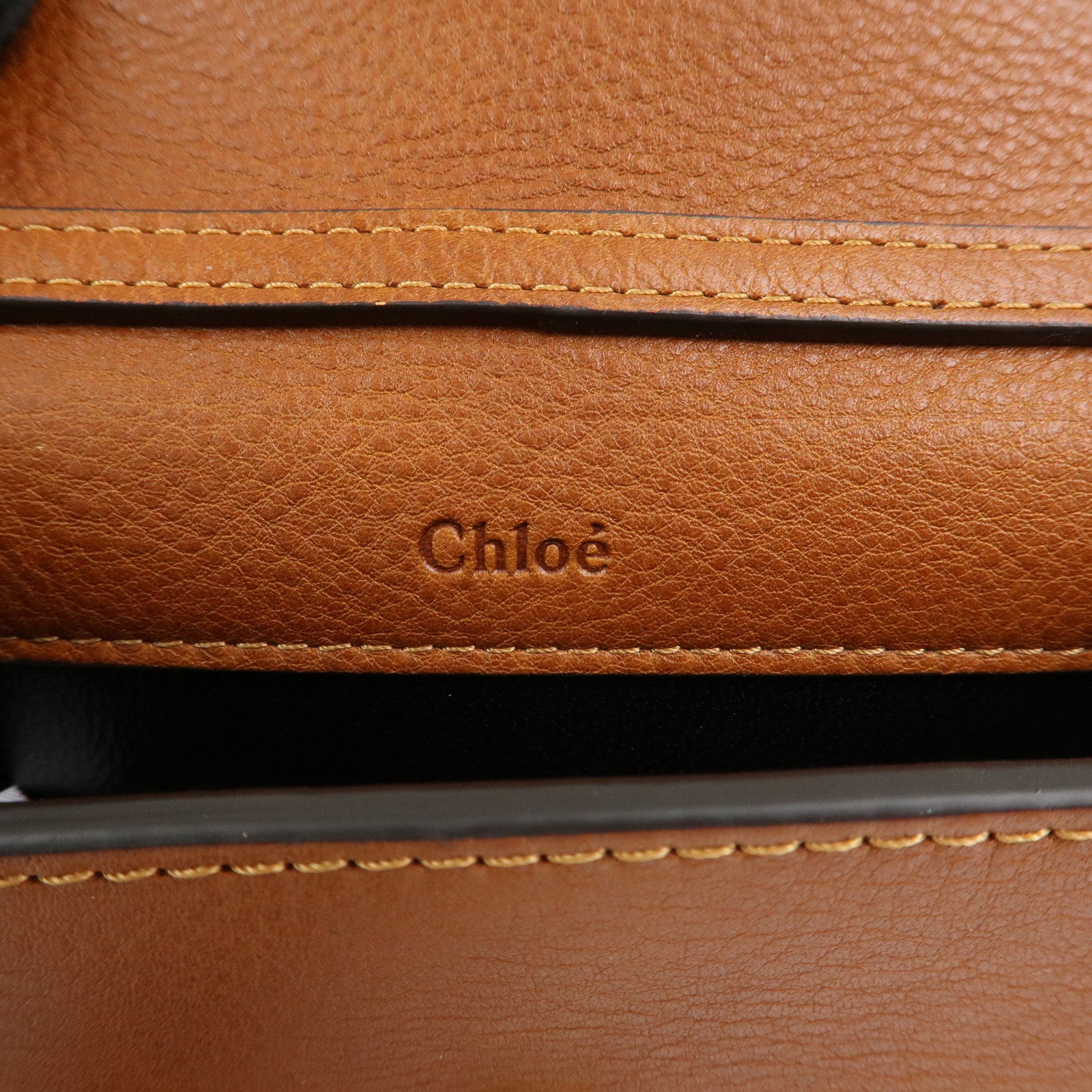 Chloe Alphabet Nile Minaudier Calf Leather 2Way Bag Shoulder Bag