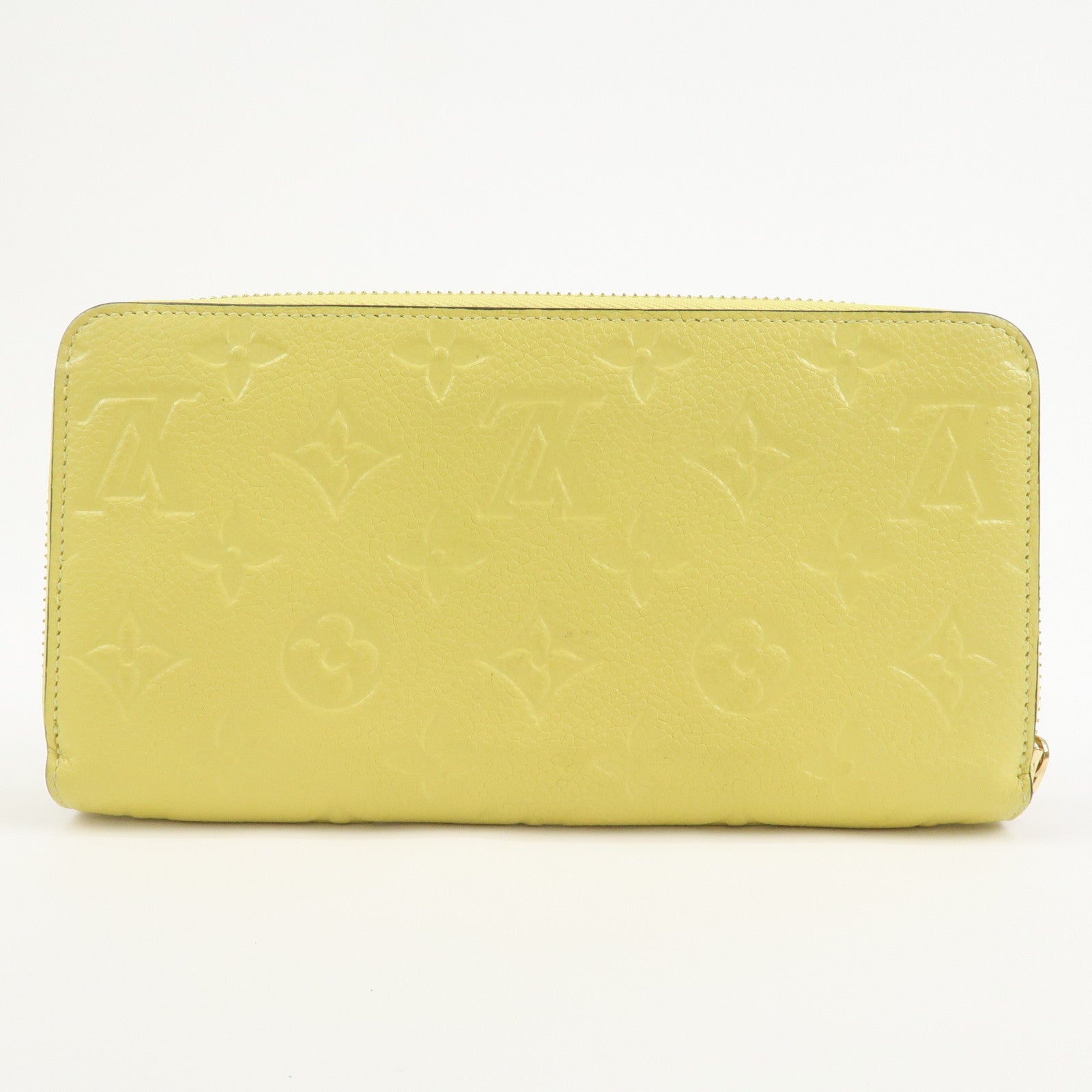Louis Vuitton Monogram Empreinte Round Zippy Wallet Jaune M82043