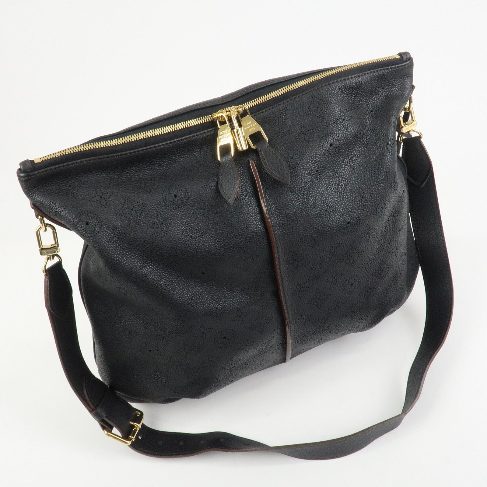 Louis Vuitton Monogram Mahina Leather 2Way Shoulder Bag Noir M93987