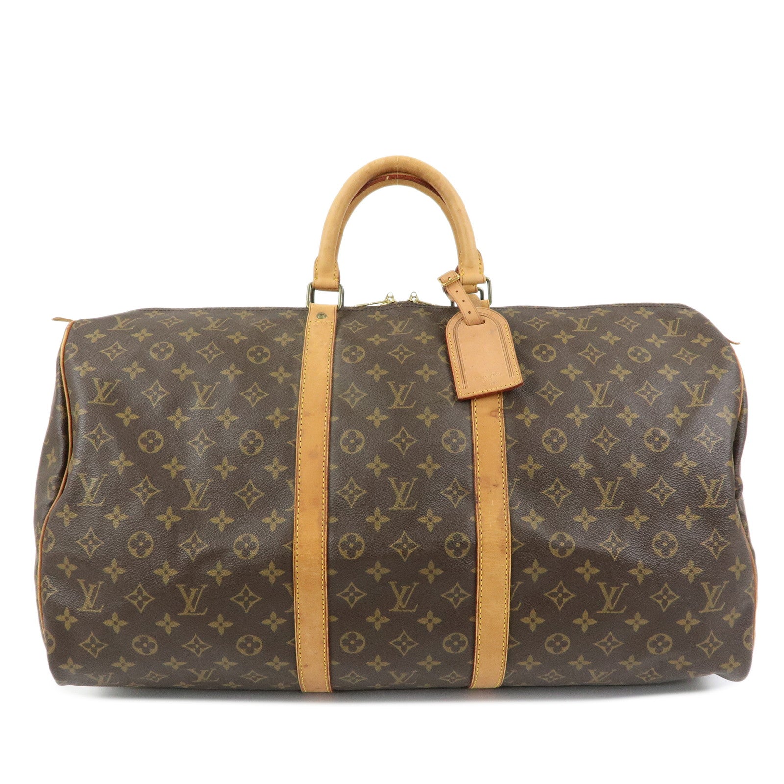 Louis Vuitton Keep All 55 Boston Bag Hand Bag Brown M41414