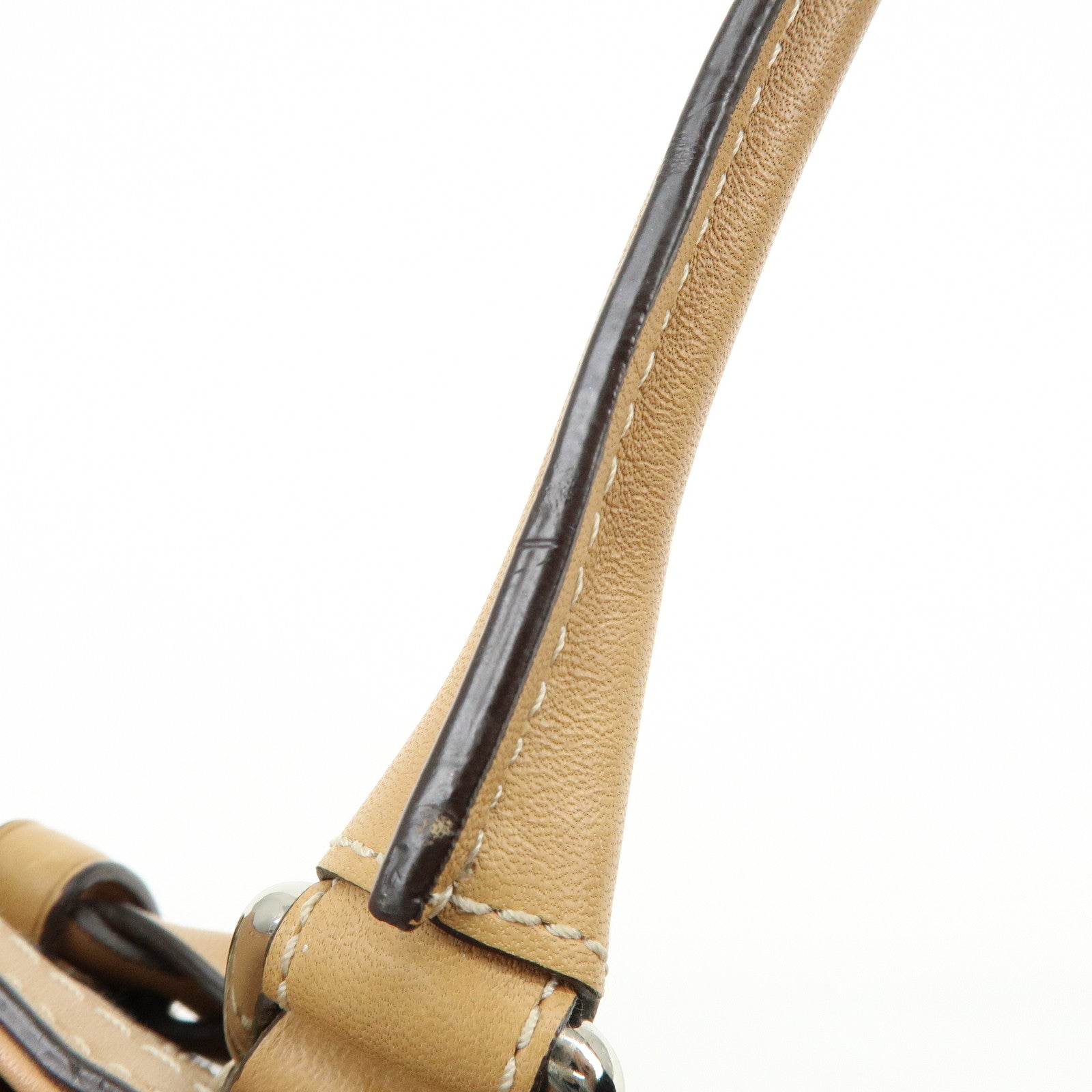 COACH Signature Canvas Leather Tote Bag Hand Bag Brown