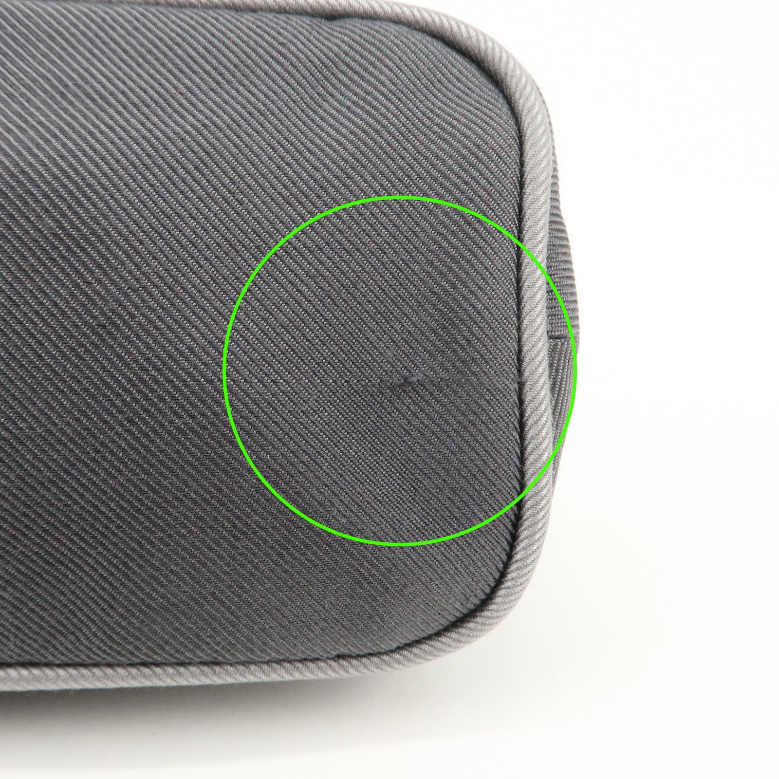 HERMES Bolide Vice Versa PM Cotton Silk Pouch Acier