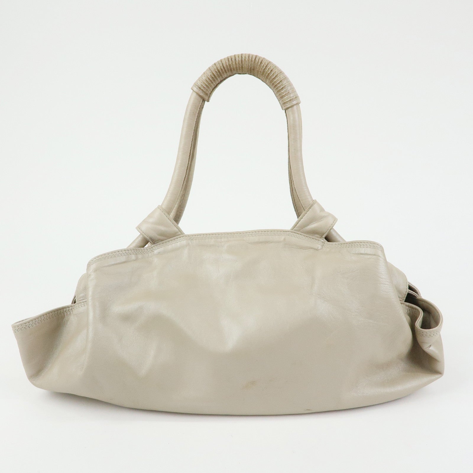 LOEWE Anagram Nappa Aire Leather Hand Bag Shoulder Bag Beige