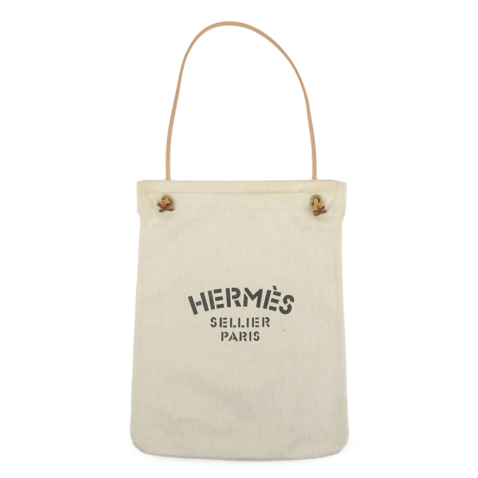 HERMES Aline GM Canvas Shoulder Bag Hand bag Natural