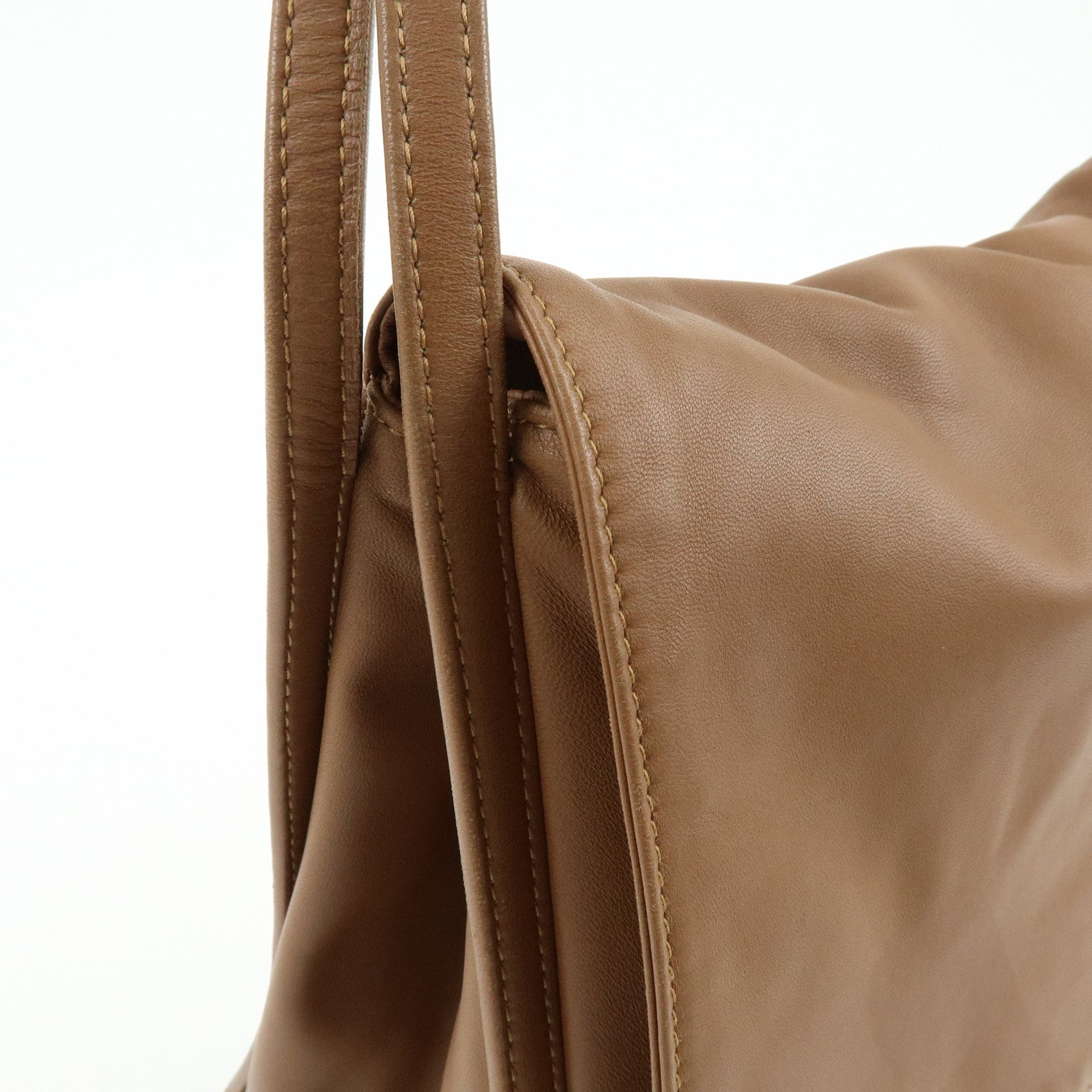 LOEWE Anagram Nappa Leather Shoulder Bag Hand Bag Brown