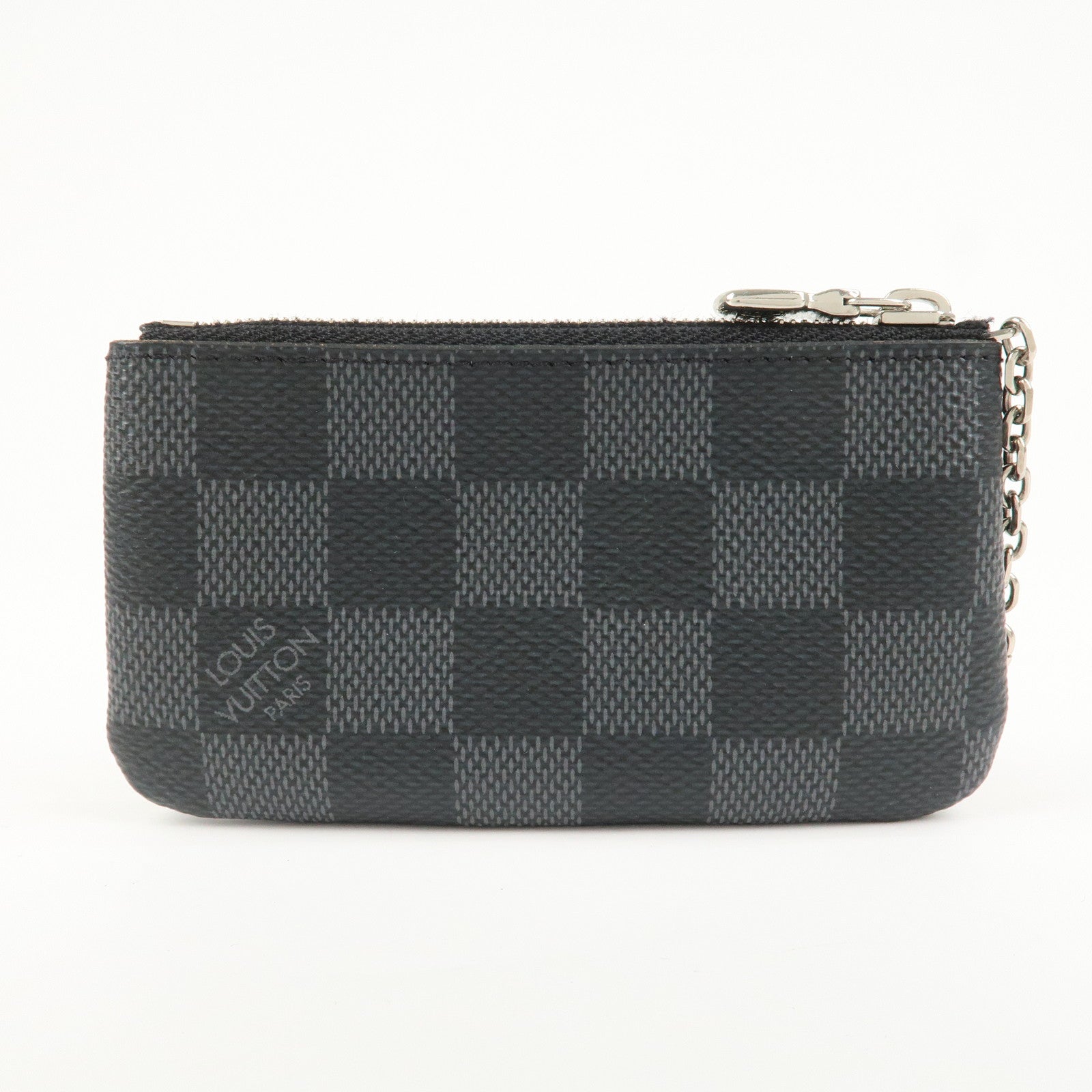 Louis Vuitton Damier Graphite Pochette Cles Coin Case Black N60155