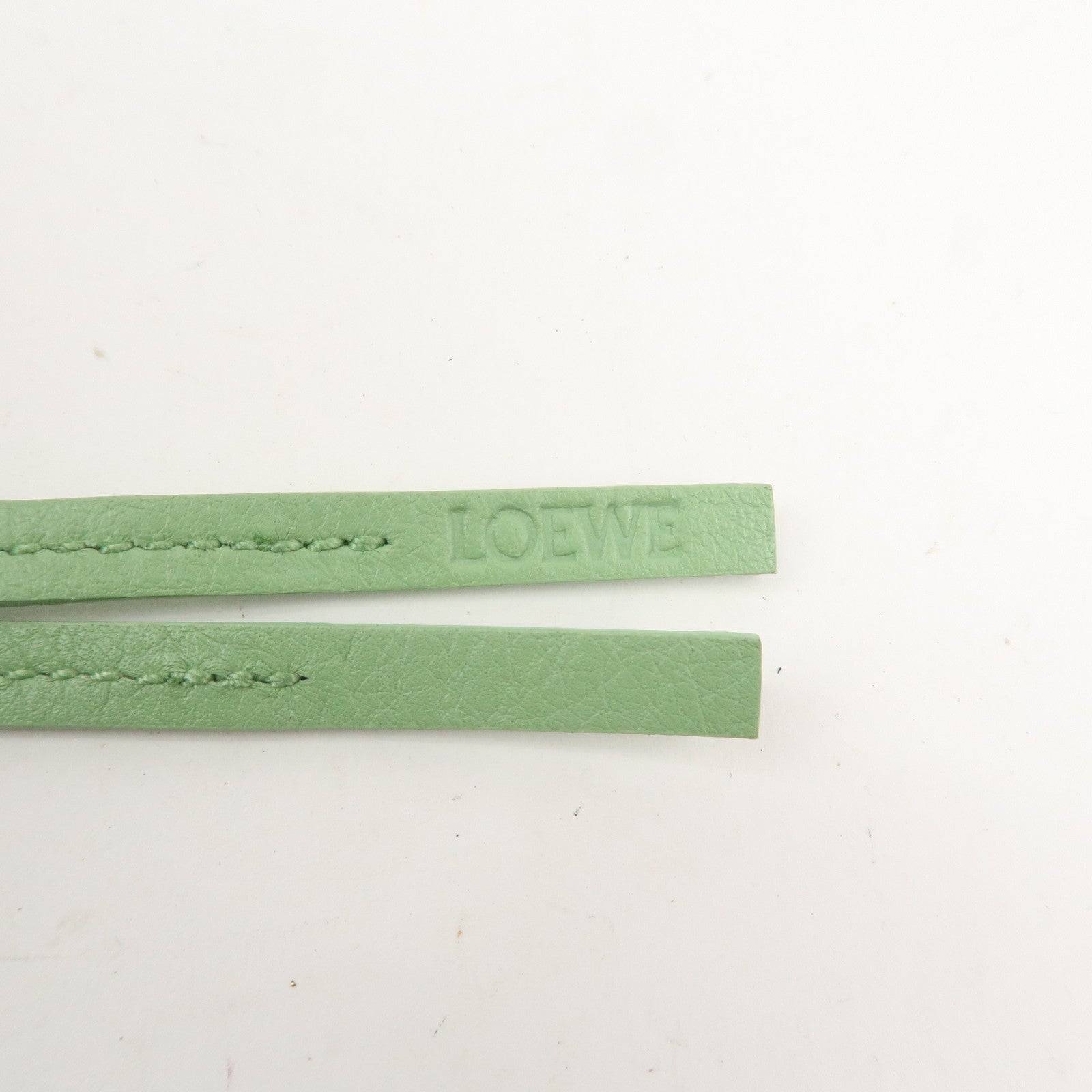 LOEWE Suna Fujita Calf Leather Felt Elephant Bag Charm Gray