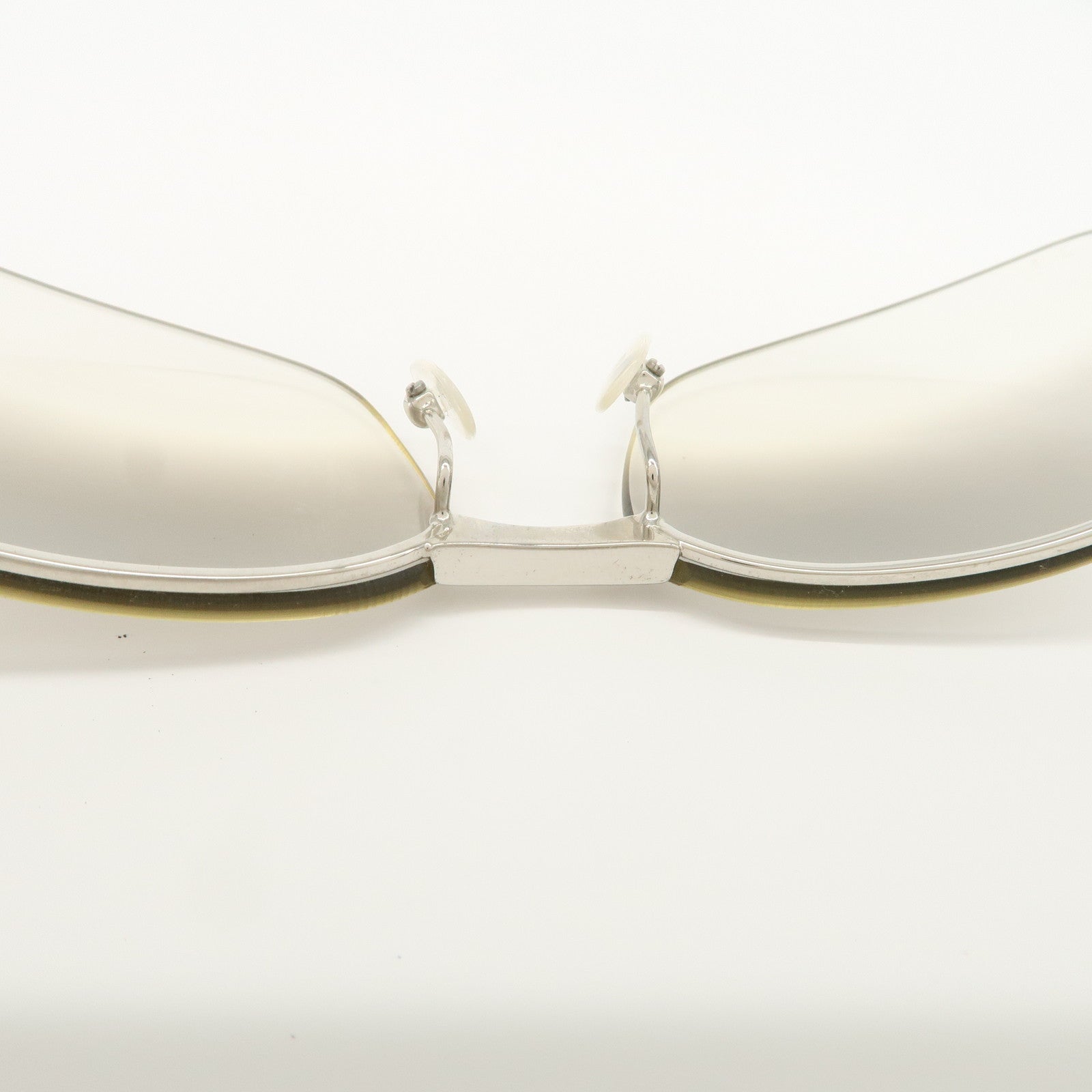 Christian Dior Clear Metal Sunglasses Silver YB7V2 61□14 127