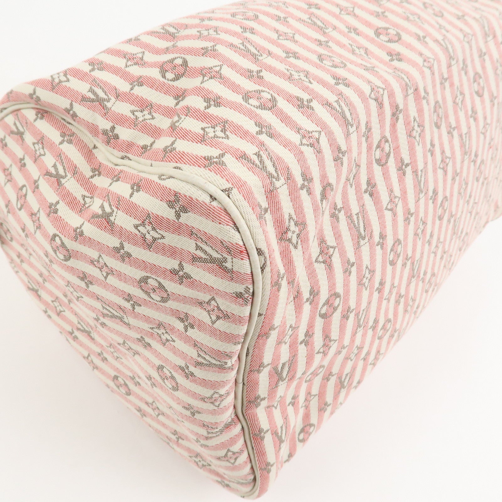 Louis Vuitton Monogram Mini Lin Speedy 30 Boston Bag Rouge M95501