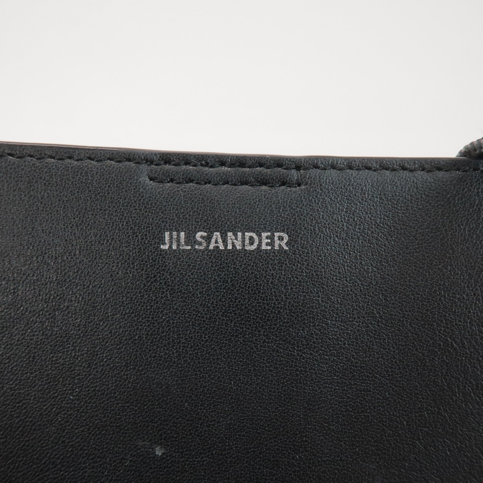 JIL SANDER Tangle Leather Shoulder Bag Crossbody Bag Black