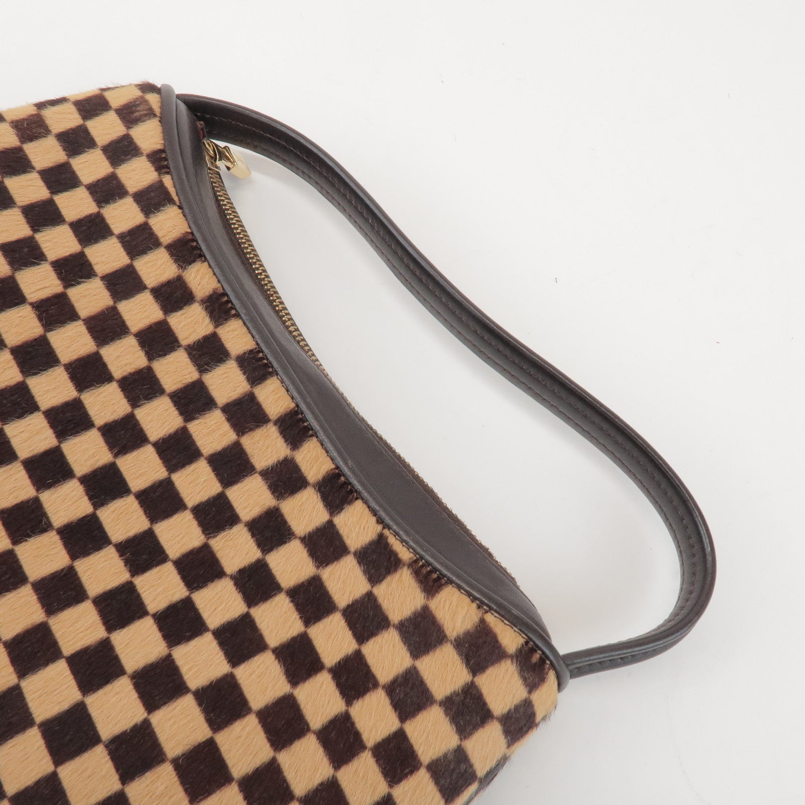 Louis Vuitton Damier Sauvage Tiger Hair Calf Hand Bag Brown M92132