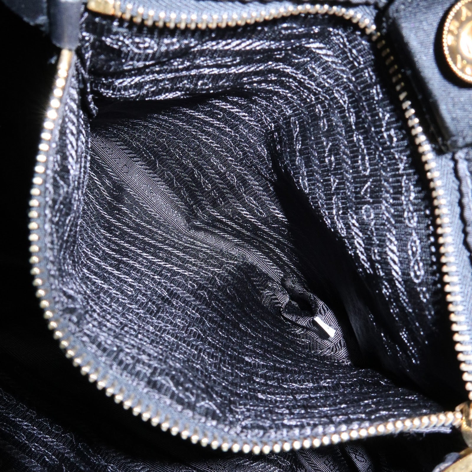 PRADA Nylon 2Way Bag Hand Bag Shoulder Bag Black BN1593