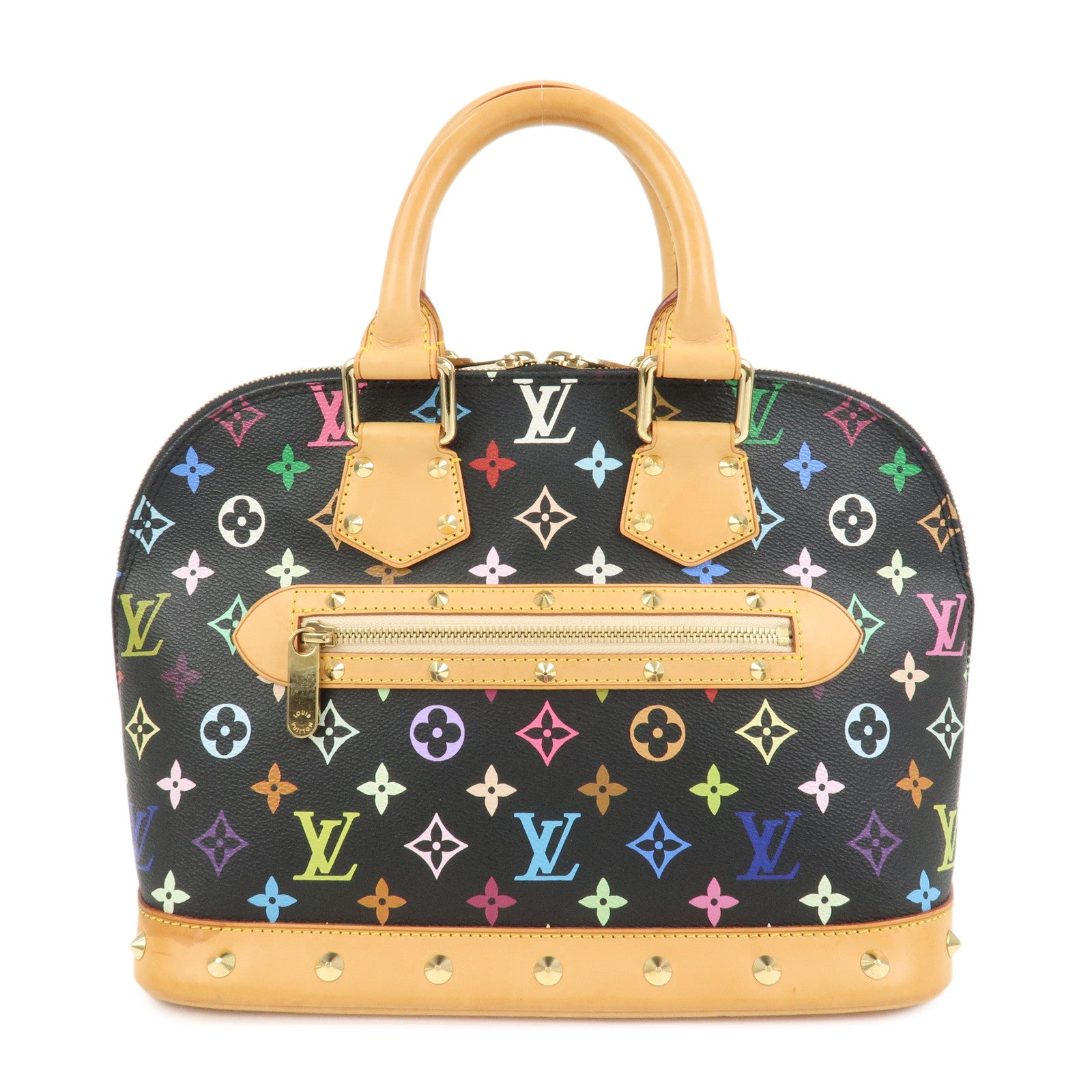 Louis Vuitton Monogram Multicolor Alma Hand Bag Noir M92646
