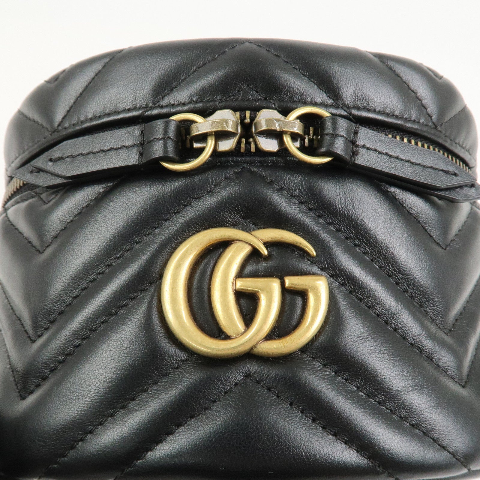 GUCCI GG Marmont Leather Mini Backpack Rucksack Black 598594