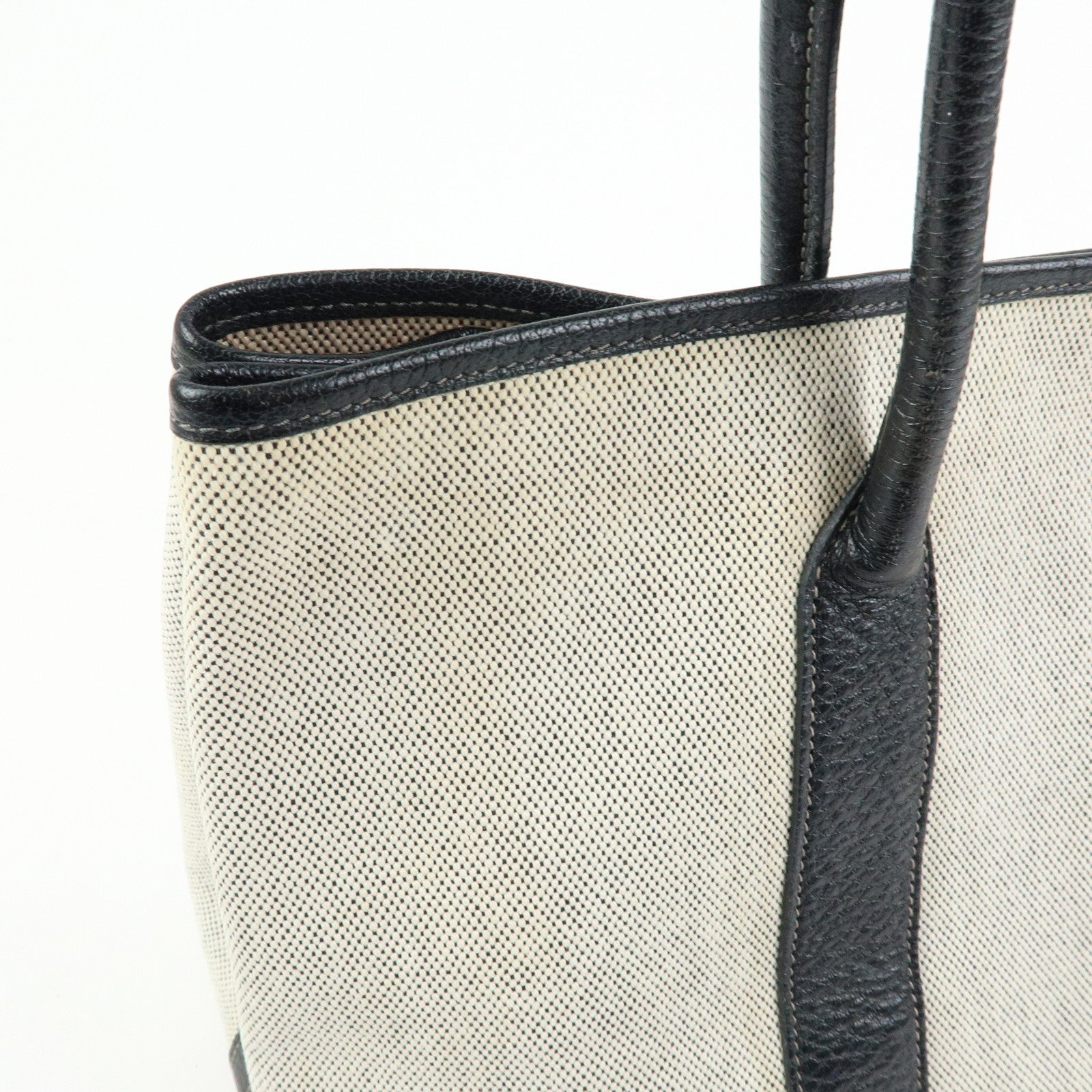 HERMES Toile Ash Negonda Garden Party PM □J Stamped Tote Bag Beige