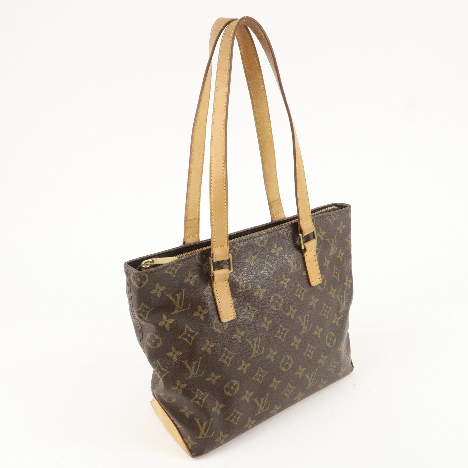 Louis Vuitton Monogram Cabas Piano Tote Bag Hand Bag M51148 Used