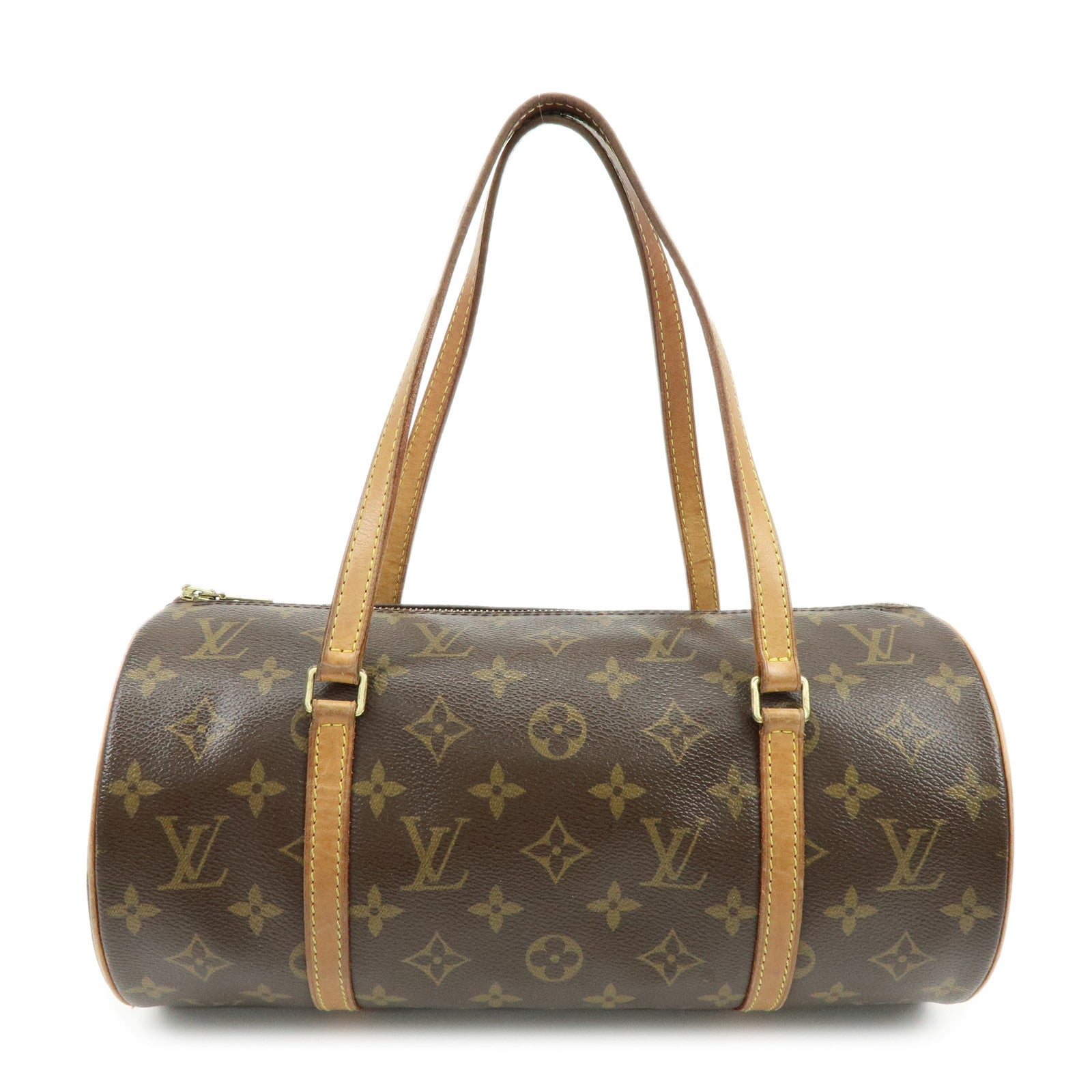 Louis Vuitton Monogram Papillon 30 Hand Bag Brown M51385