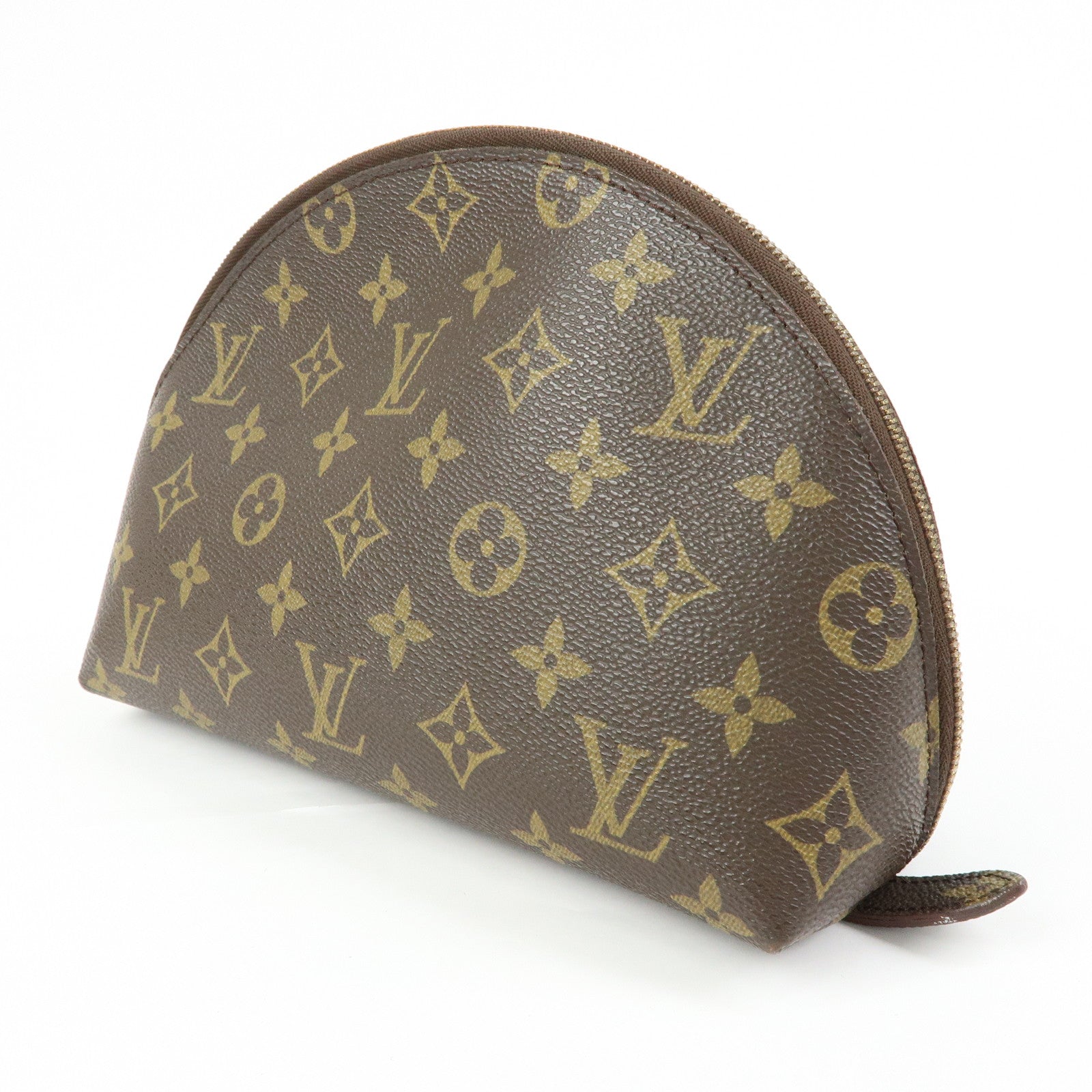 Louis Vuitton Monogram Trousse Demi Ronde Cosmetic Pouch M47520