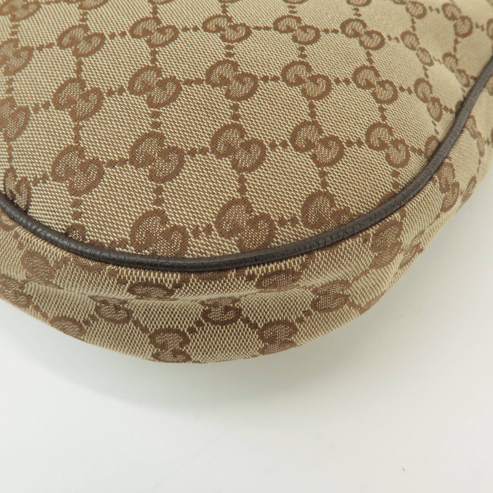 GUCCI Sherry GG Canvas Leather Shoulder Bag Body Bag Beige 122790