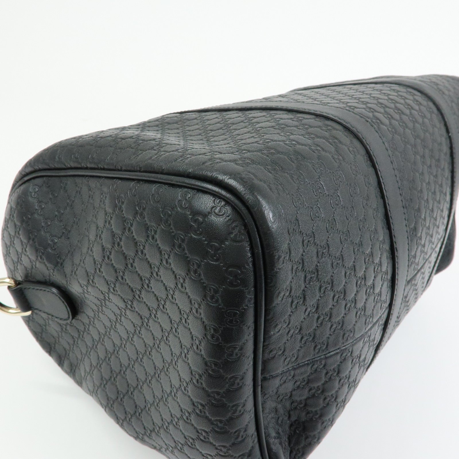 GUCCI Microguccissima Leather 2Way Boston Bag Black 449646