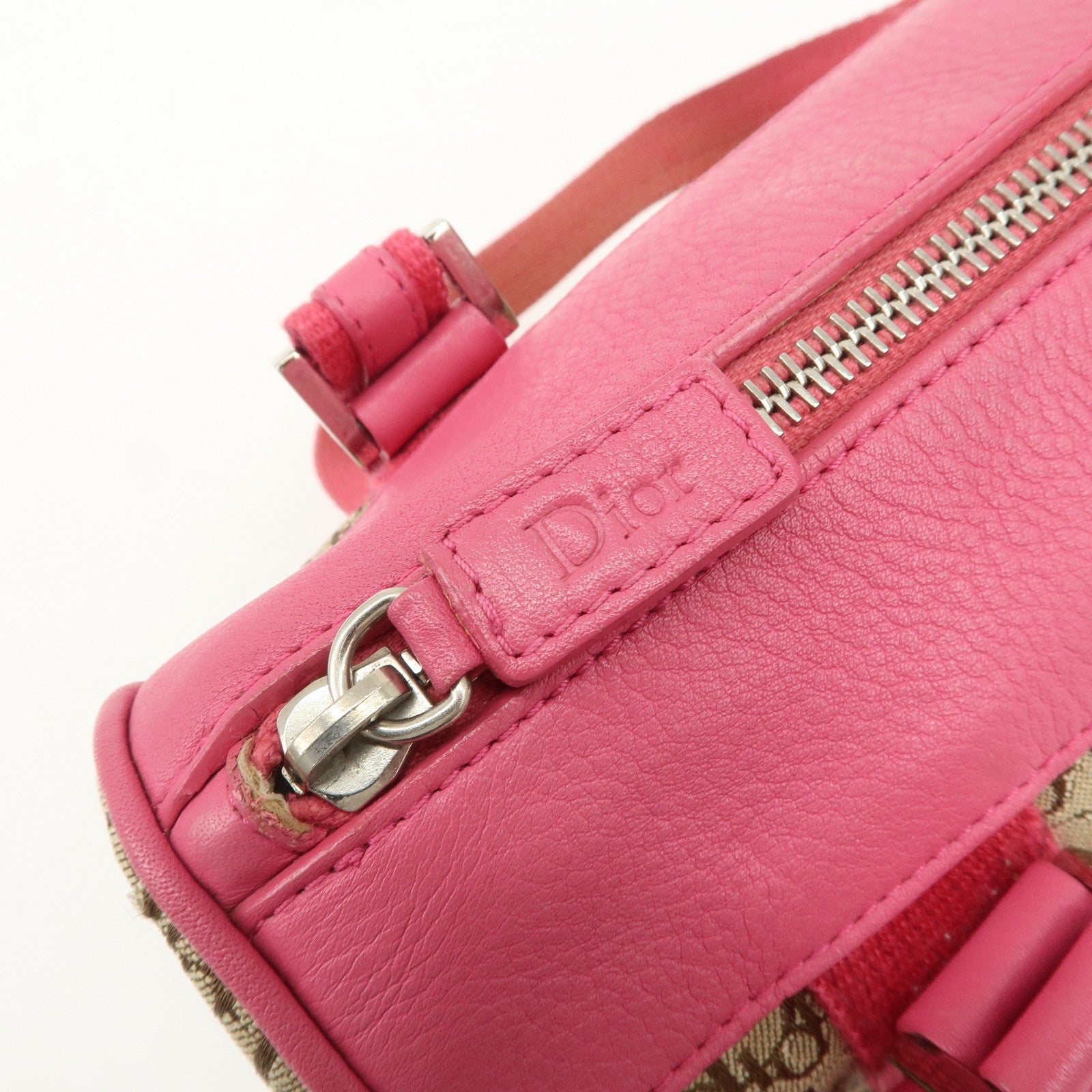 Christian Dior Trotter Street Chic Mini Boston Bag Beige Pink