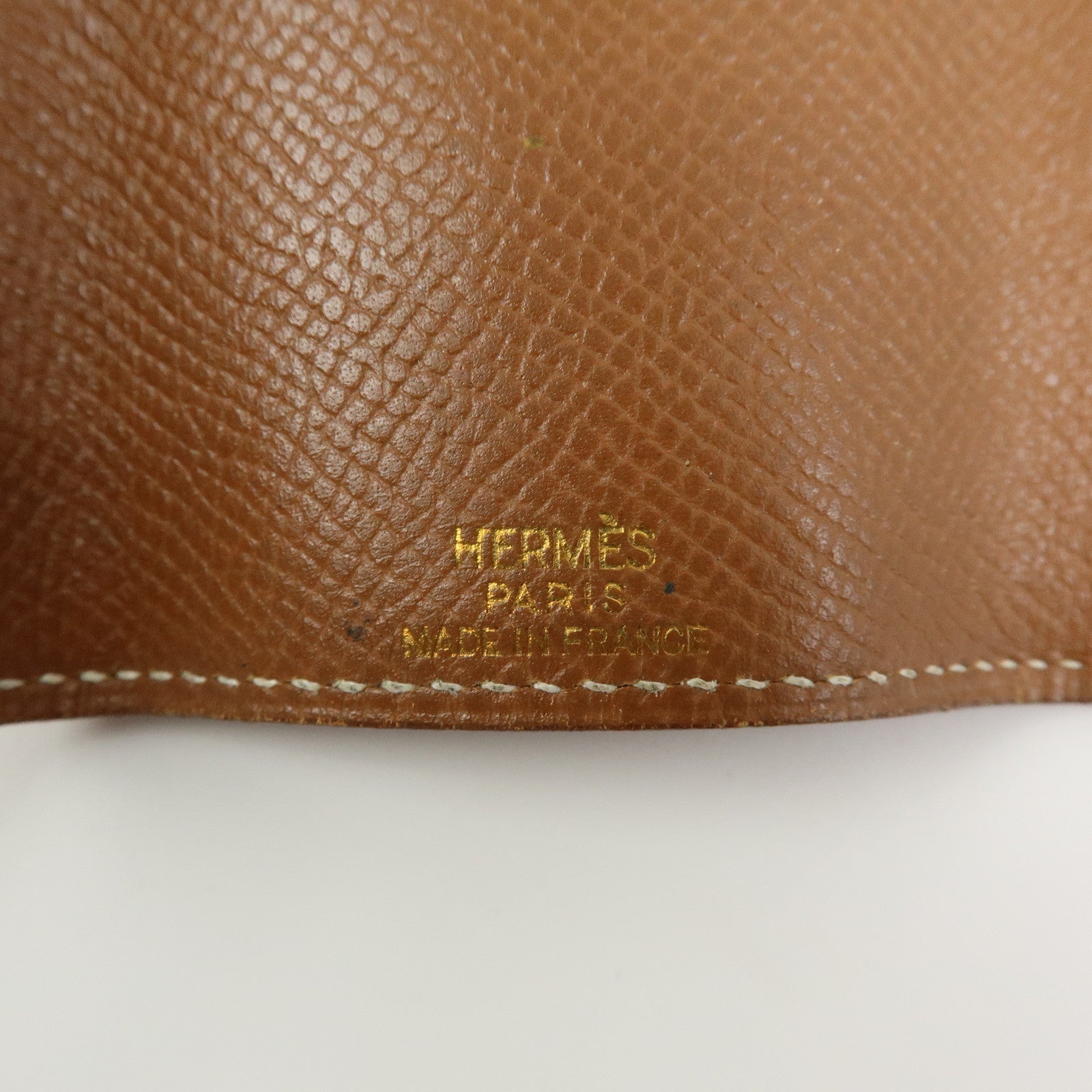 HERMES Beau Epsom Etui Cles 4 Key Case Key Holder □C Stamped Gold