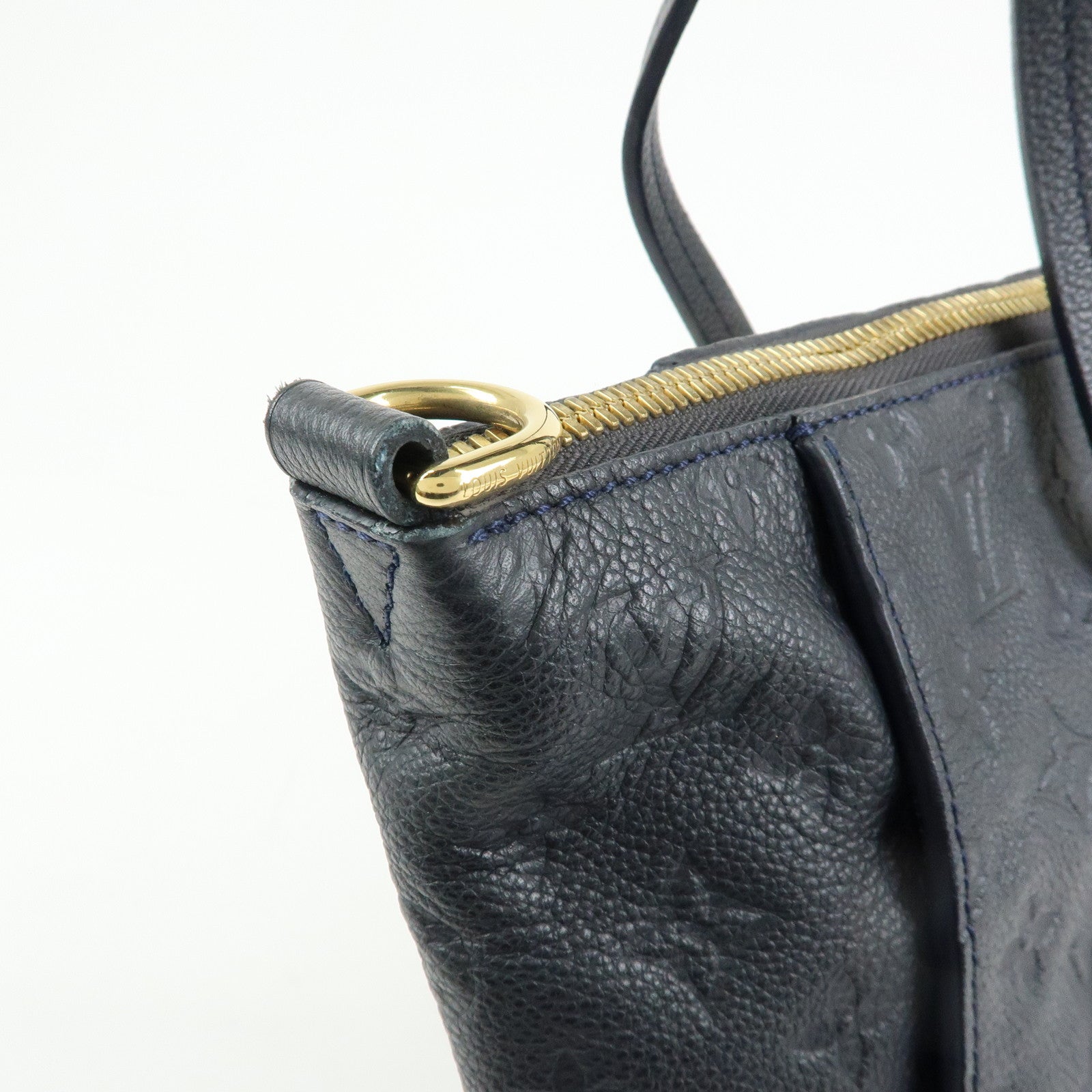 Louis Vuitton Monogram Empreinte Luminuse PM Tote Bag Navy M93410