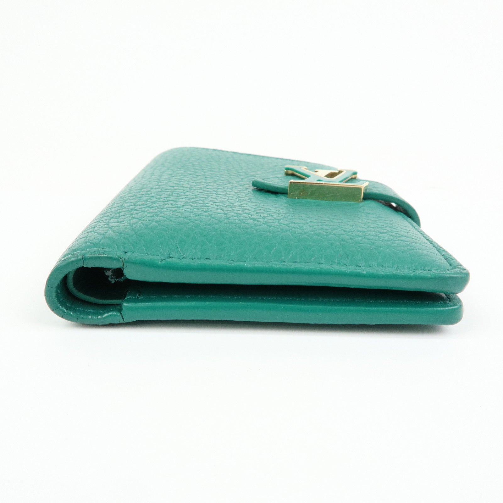 Louis Vuitton Taurillon Leather Vertical Compact Wallet M82438