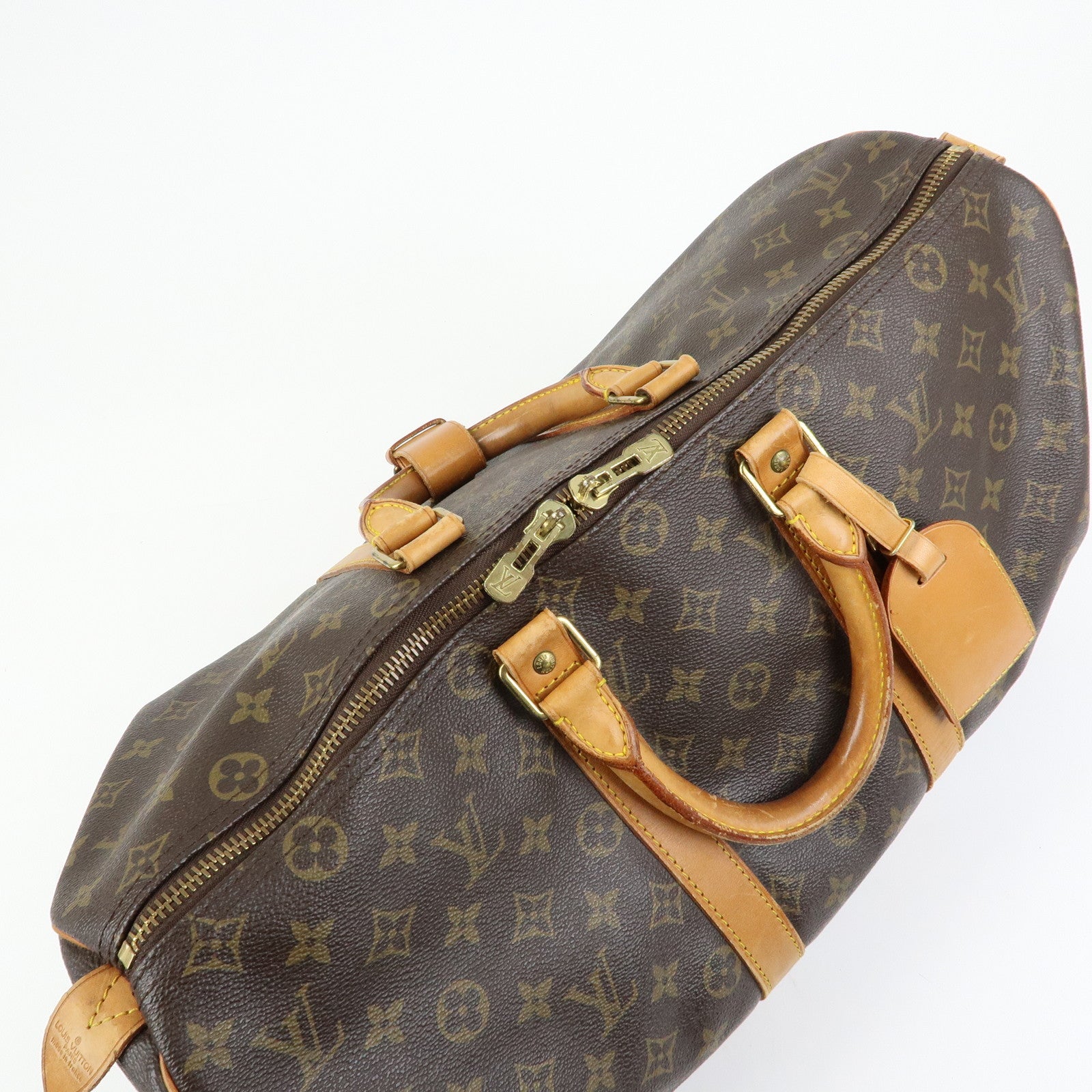 Louis Vuitton Monogram Keep All 45 Boston Bag Brown M41428