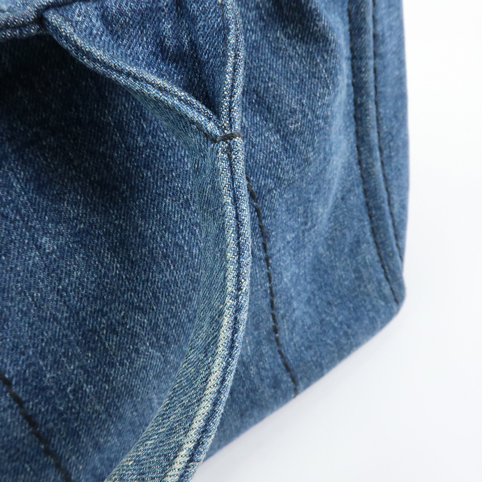 PRADA Triangle Logo Canapa Denim Large 2Way Bag Tote Bag B2642B