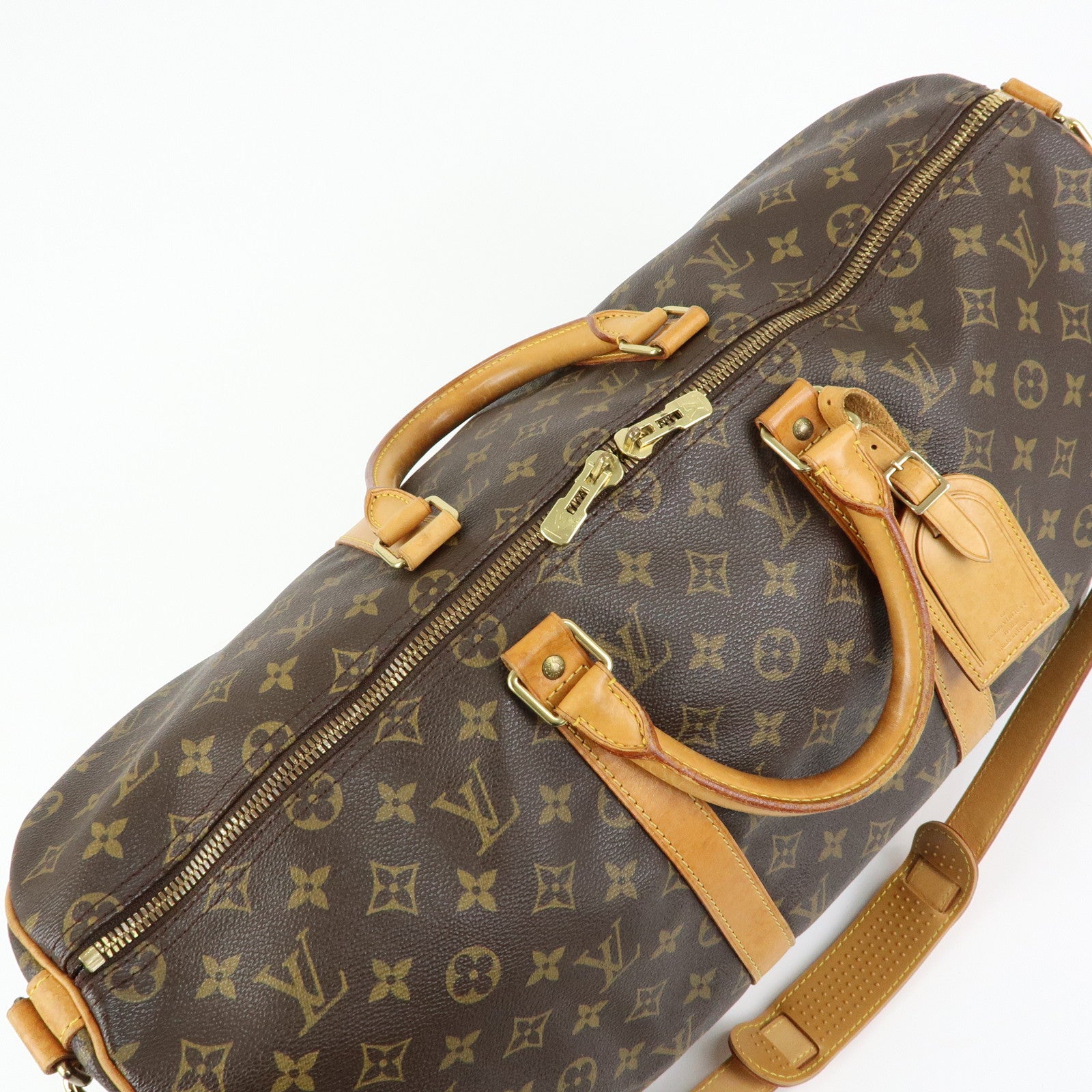 Louis Vuitton Monogram Keep All Bandouliere 50 Boston Bag M41416