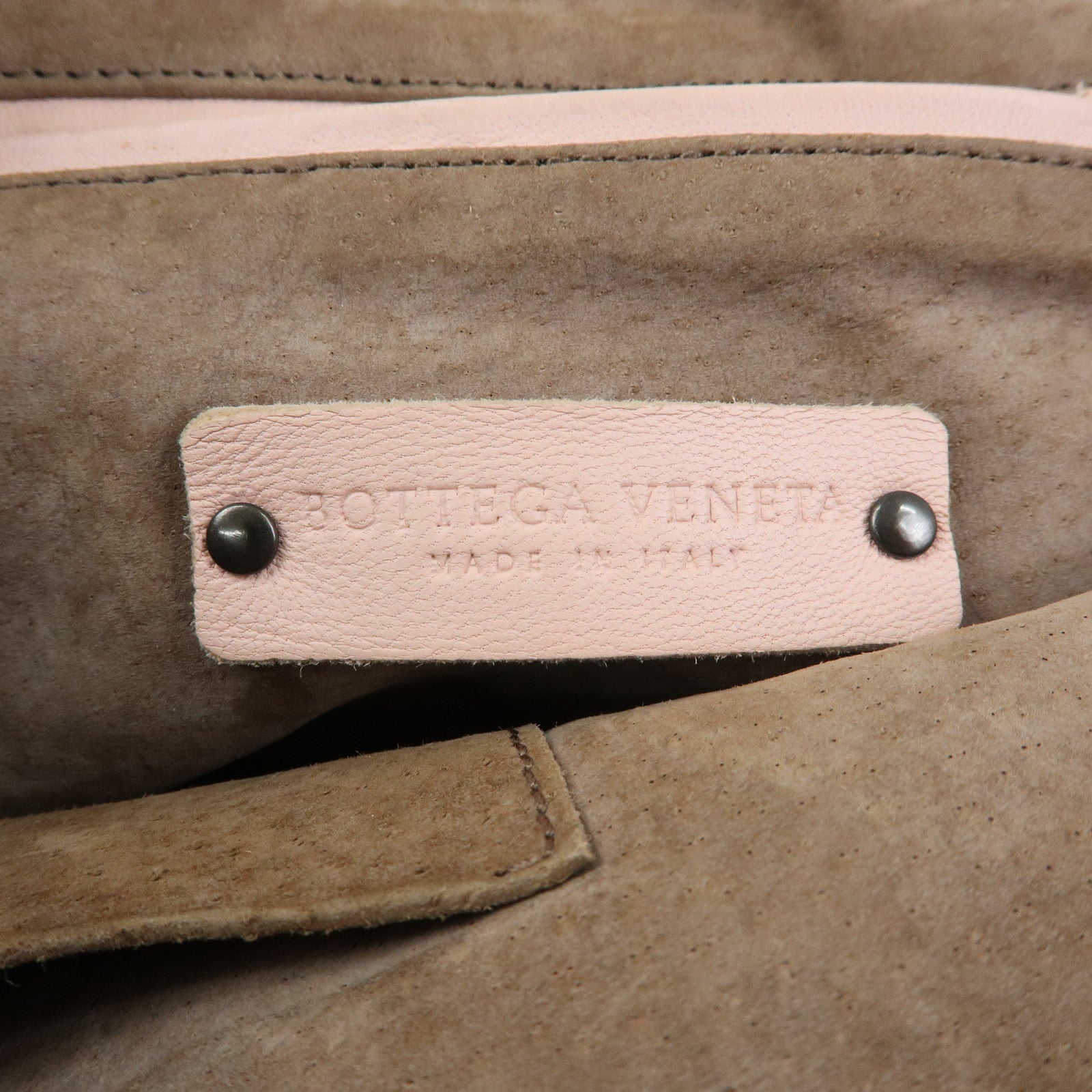 BOTTEGA VENETA Intrecciato Leather Shoulder Bag Pink 245354