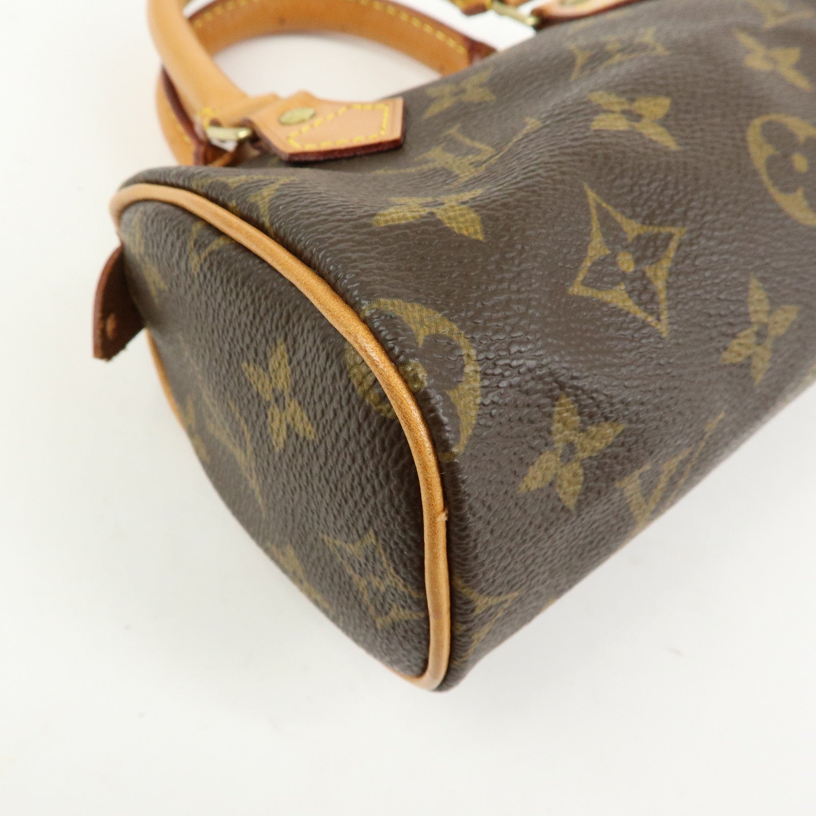 Louis Vuitton Monogram Mini Speedy Hand Bag & Strap Brown M41534