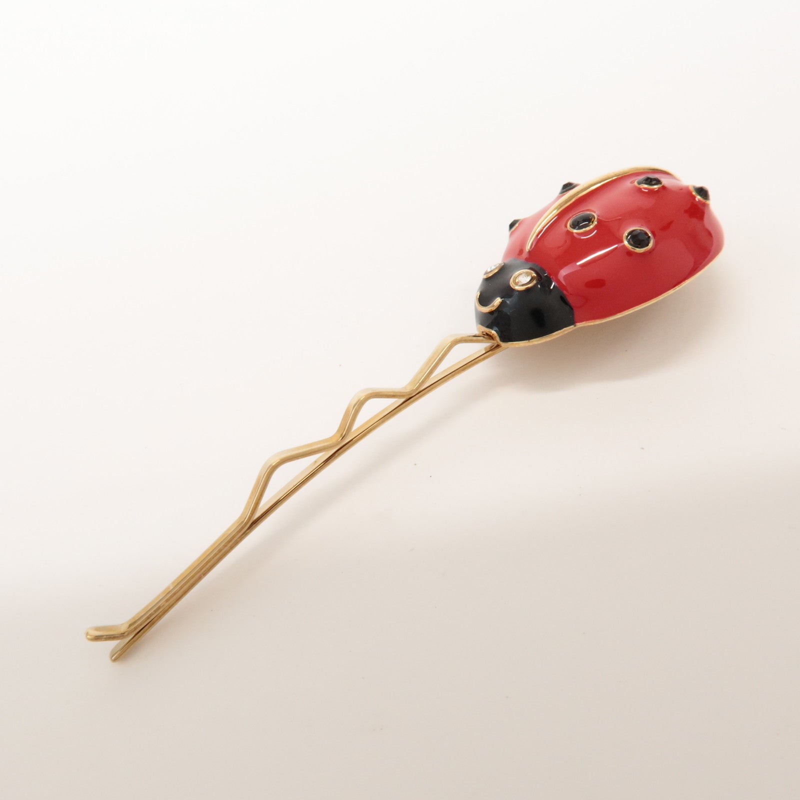 Louis Vuitton Set of 3 Plastic Metal Hair Pin Red Yellow M92349