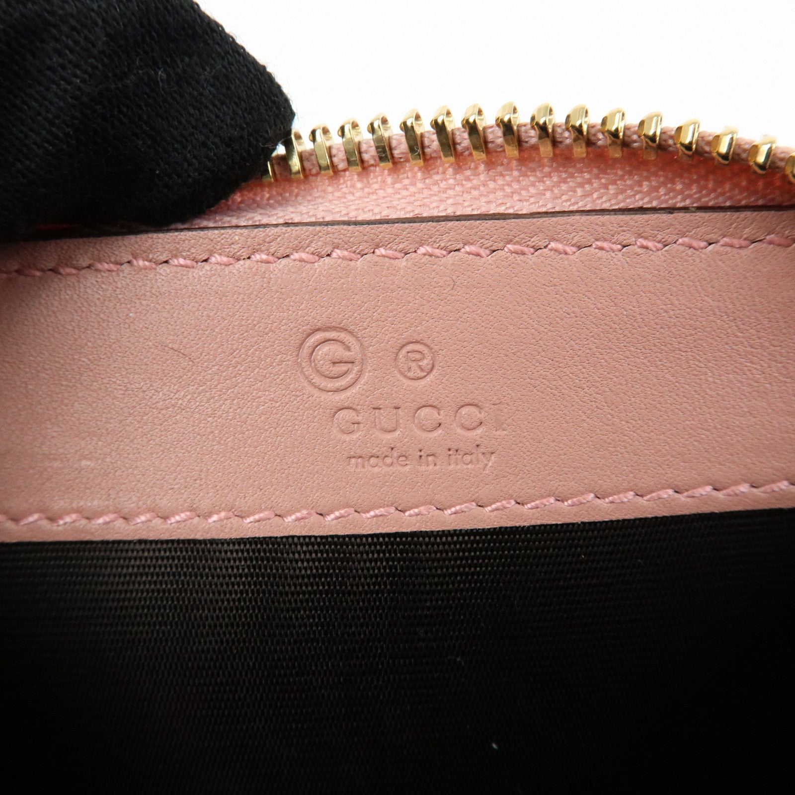 GUCCI Microguccissima Leather Coin Case Coin Purse Pink 449896