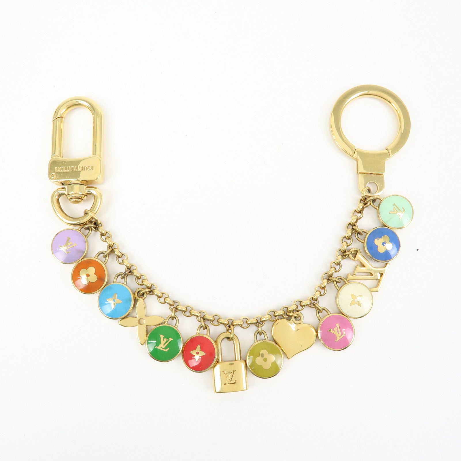 Louis Vuitton Monogram Porte Cles Chaine Pastille Bag Charm M65380