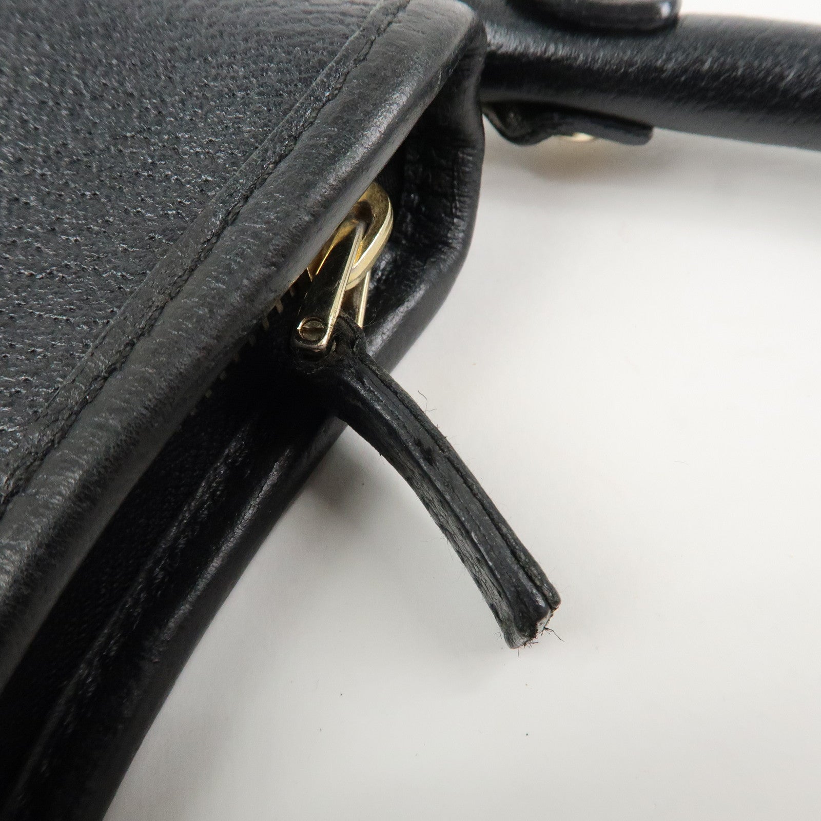 GUCCI Abbey GG Canvas Leather Shoulder Bag Black 130738