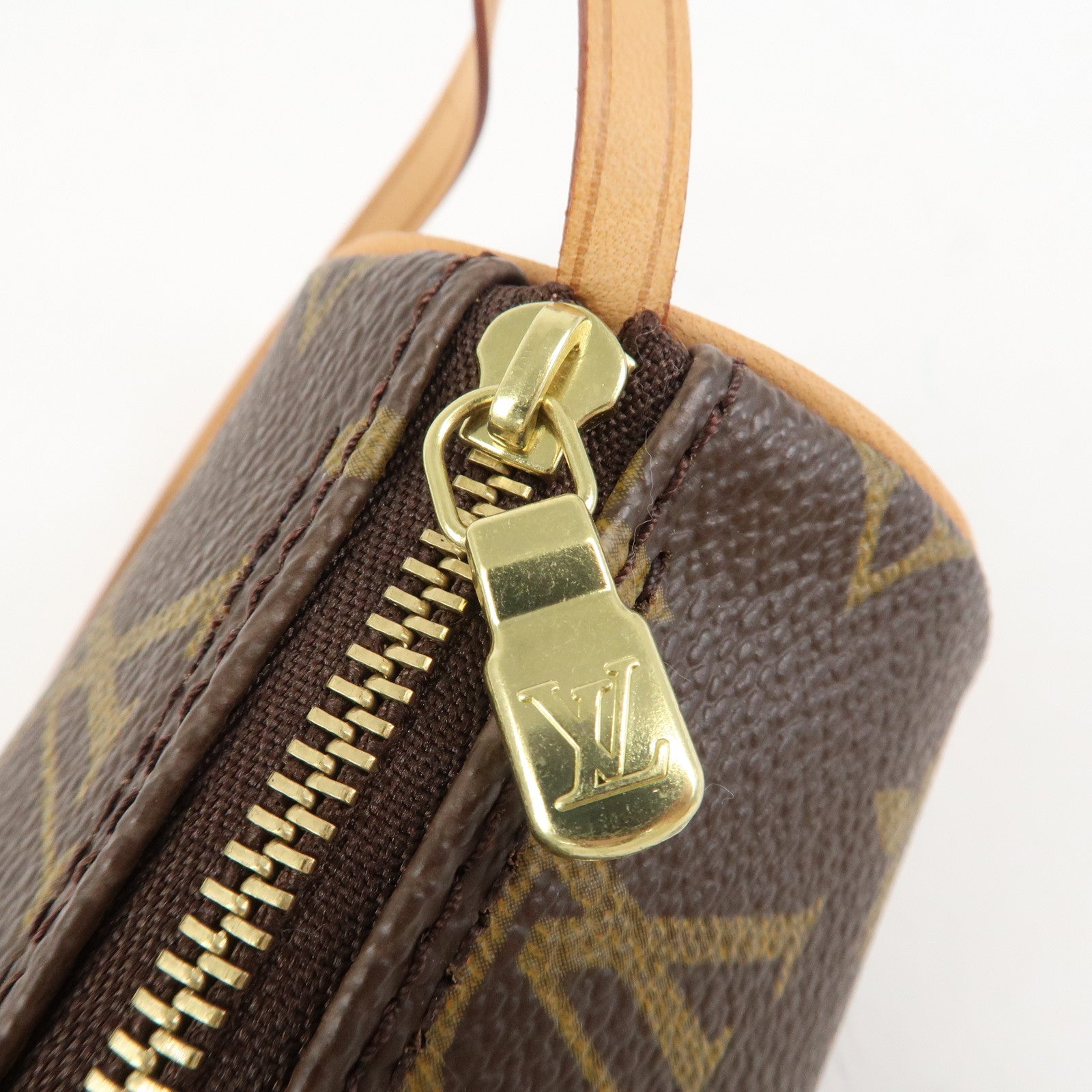 Louis Vuitton Monogram Mini Pouch for Papillon Bag New Style Brown Used
