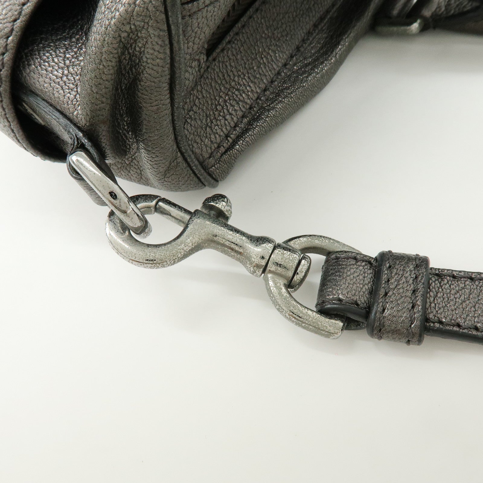 LOEWE Anagram Leather 2Way Bag Hand Bag Shoulder Bag Bronze