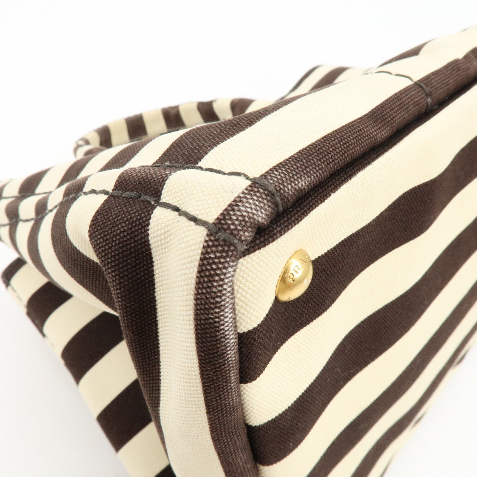 PRADA Canapa Triangle Logo Canvas 2Way Hand Bag Shoulder Bag B2642B
